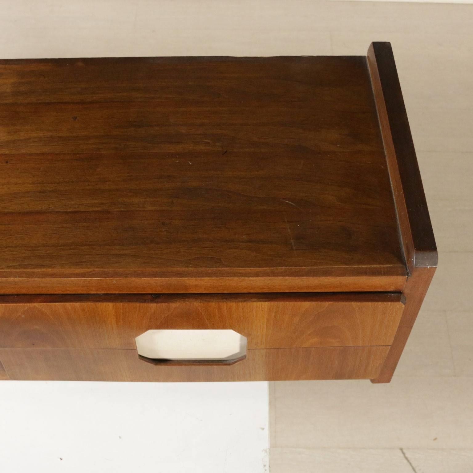 Console with Drawers Walnut Veneer Formica Vintage, Italy, 1960s 1