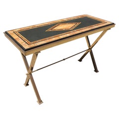 Console with Gilded Iron Foot and Marble Top in Classical Style