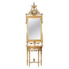 Console with mirror - 19th Century