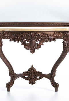 Console with mirror