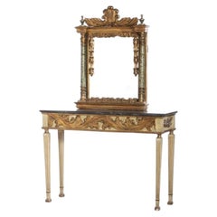 Console with mirror