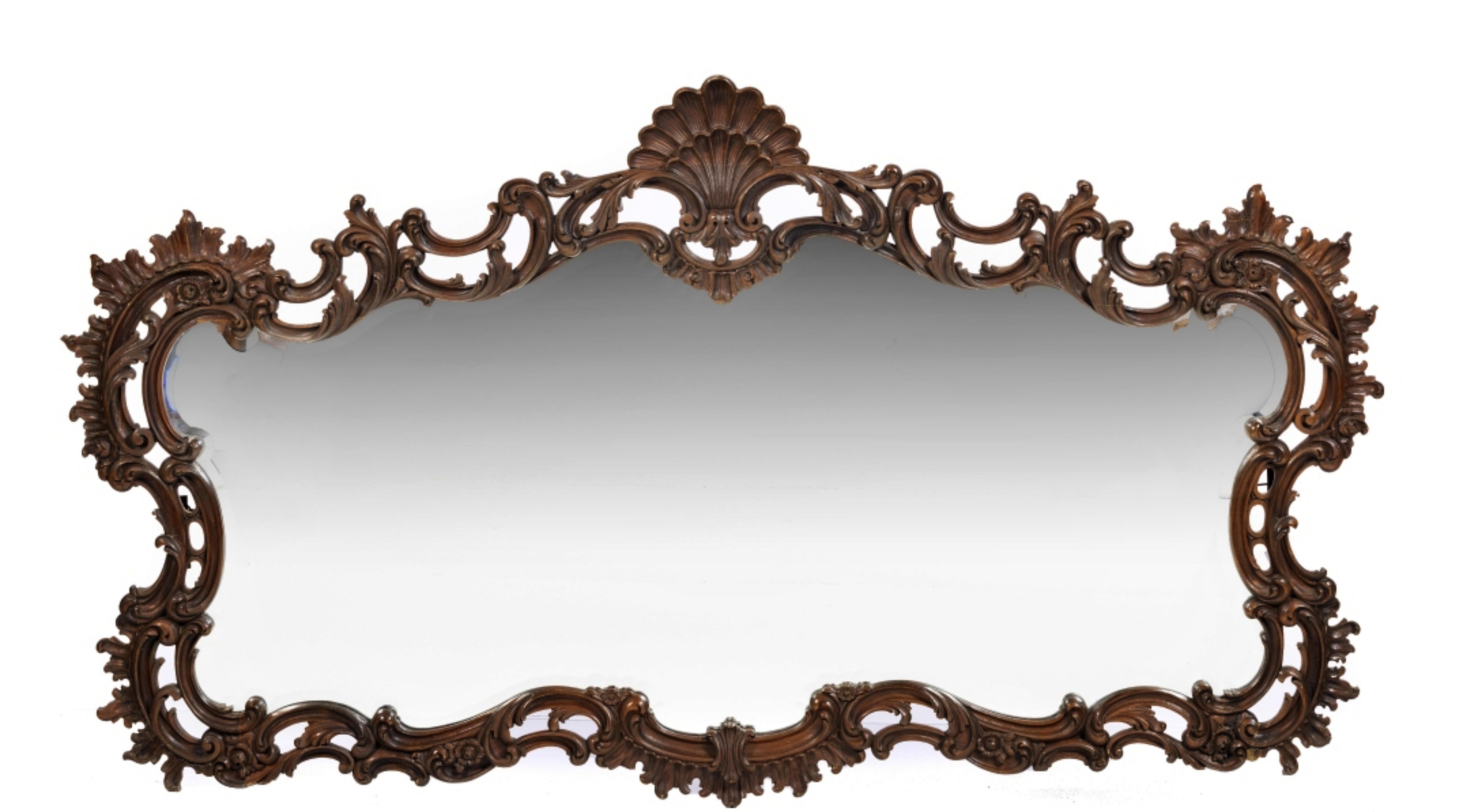 Hand-Crafted CONSOLE WITH MIRROR IN LOUIS XV STYLE Early 20th century For Sale