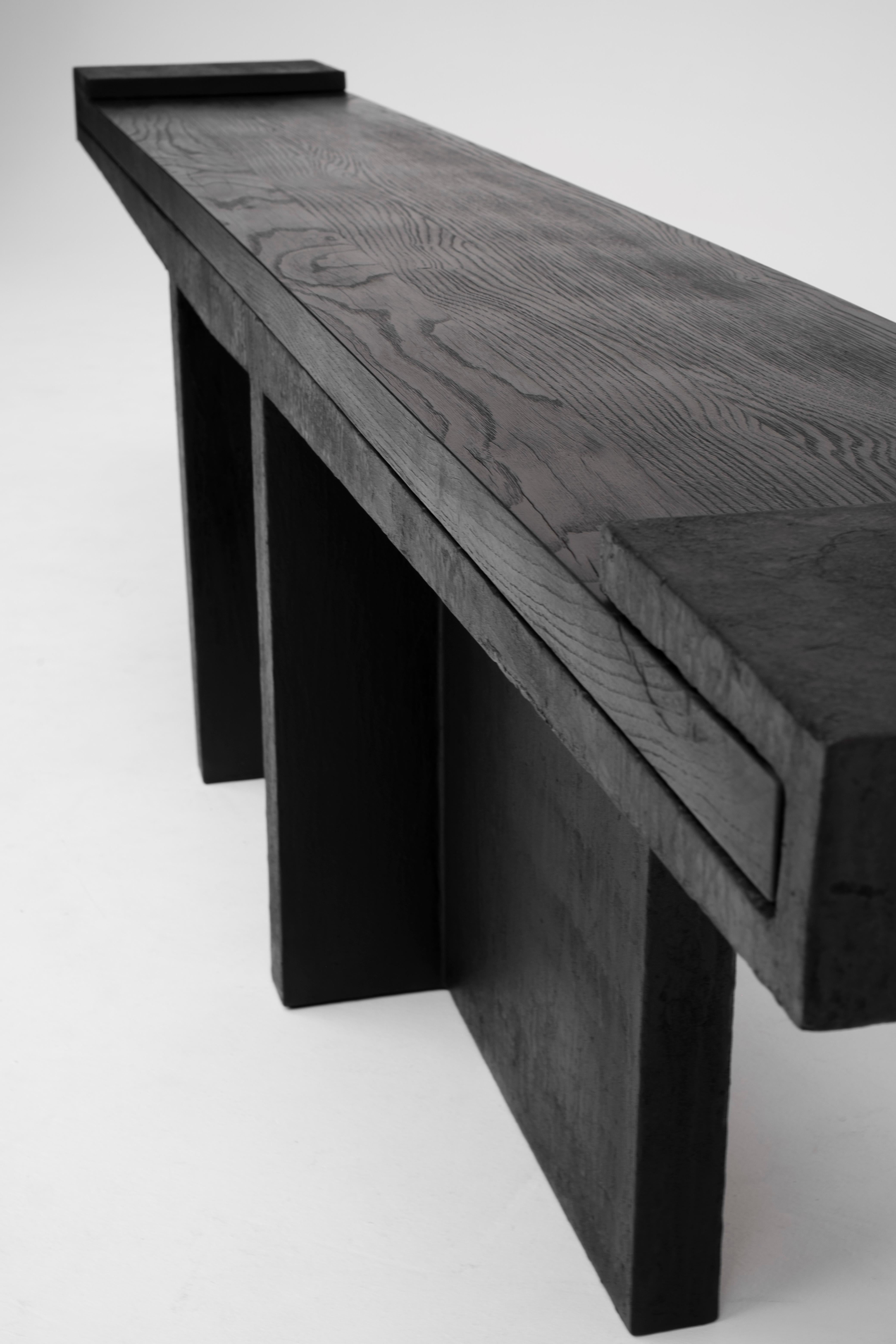Modern console wood and steel 102024 Arno Declercq For Sale