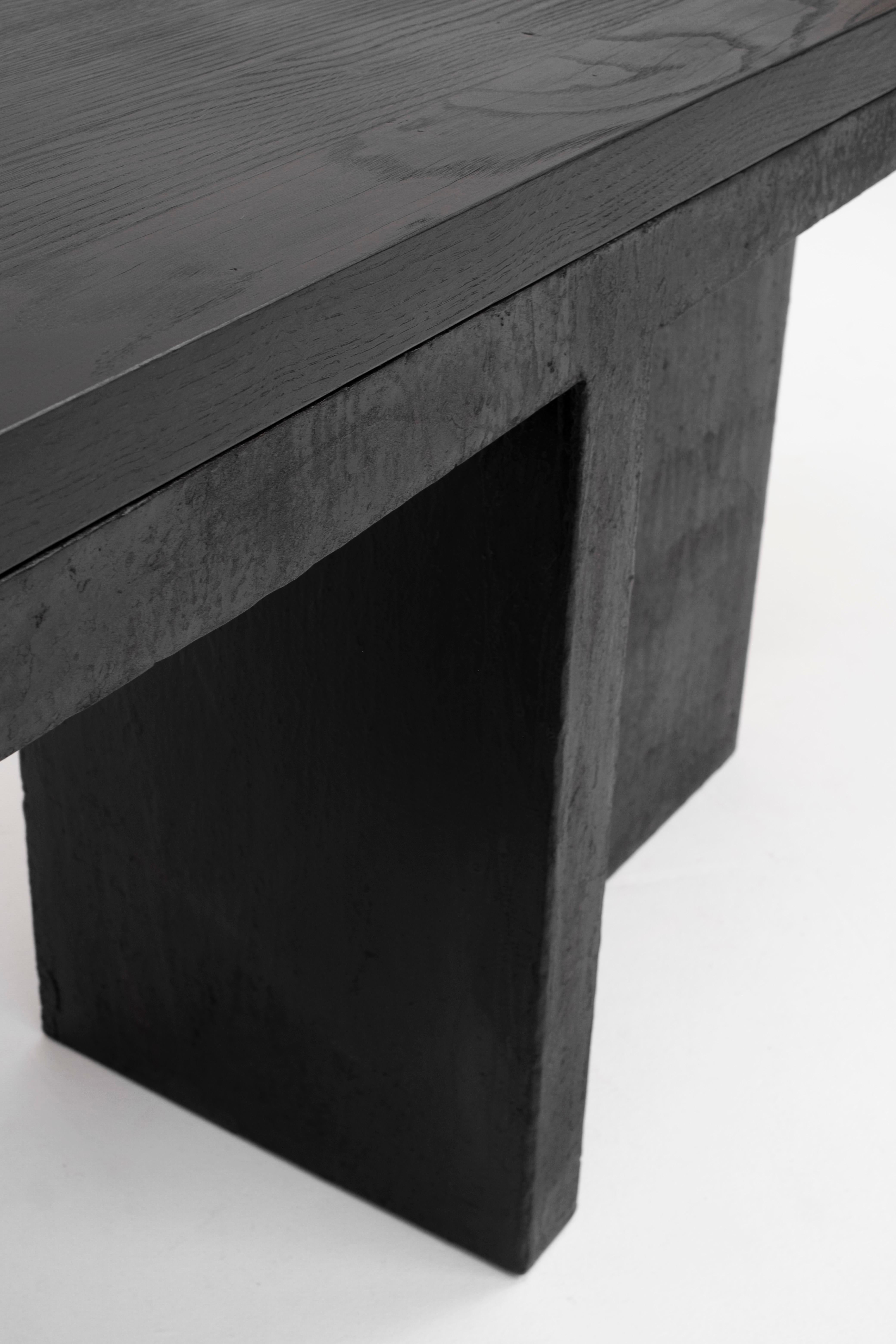 Belgian console wood and steel 102024 Arno Declercq For Sale