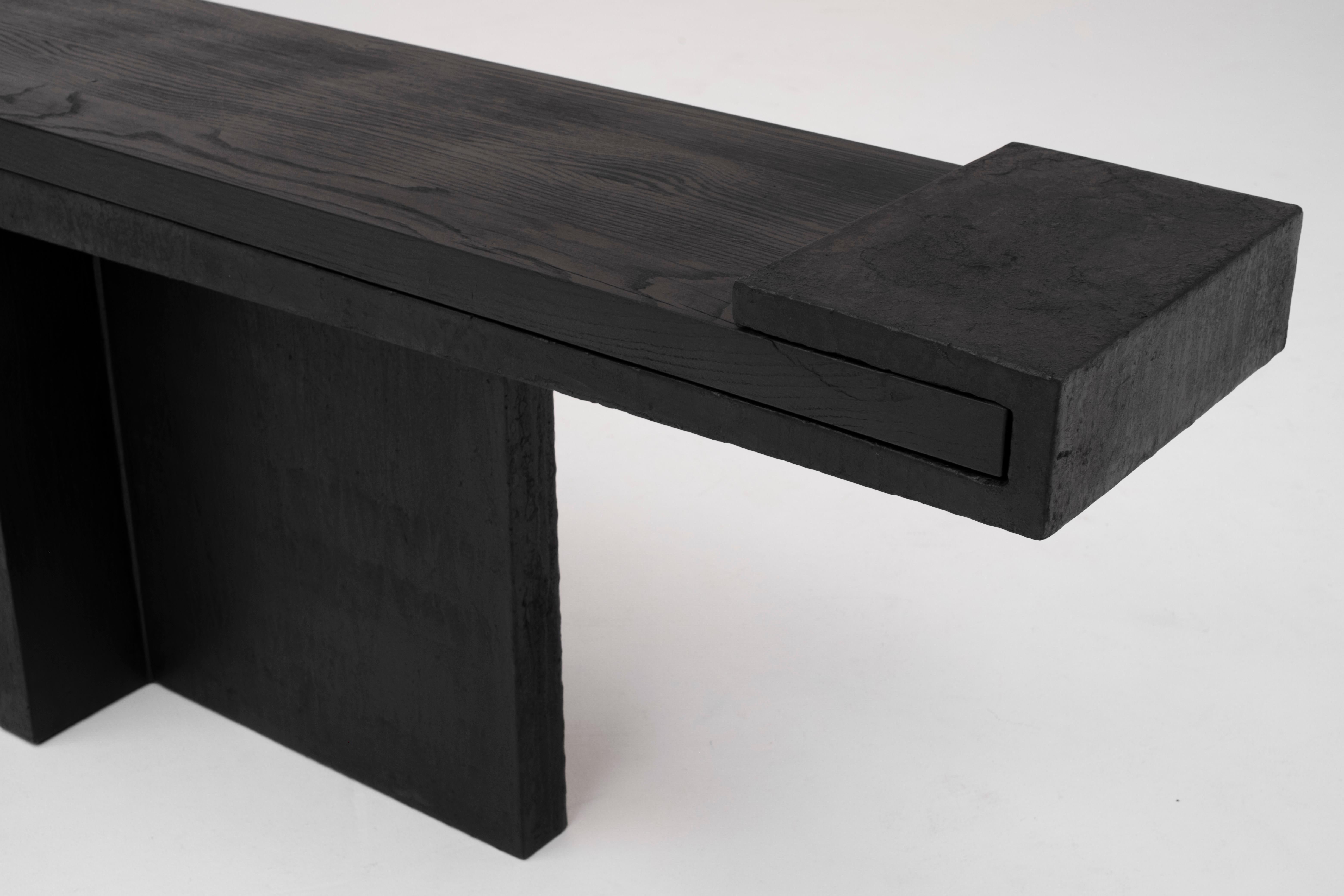Contemporary console wood and steel 102024 Arno Declercq For Sale