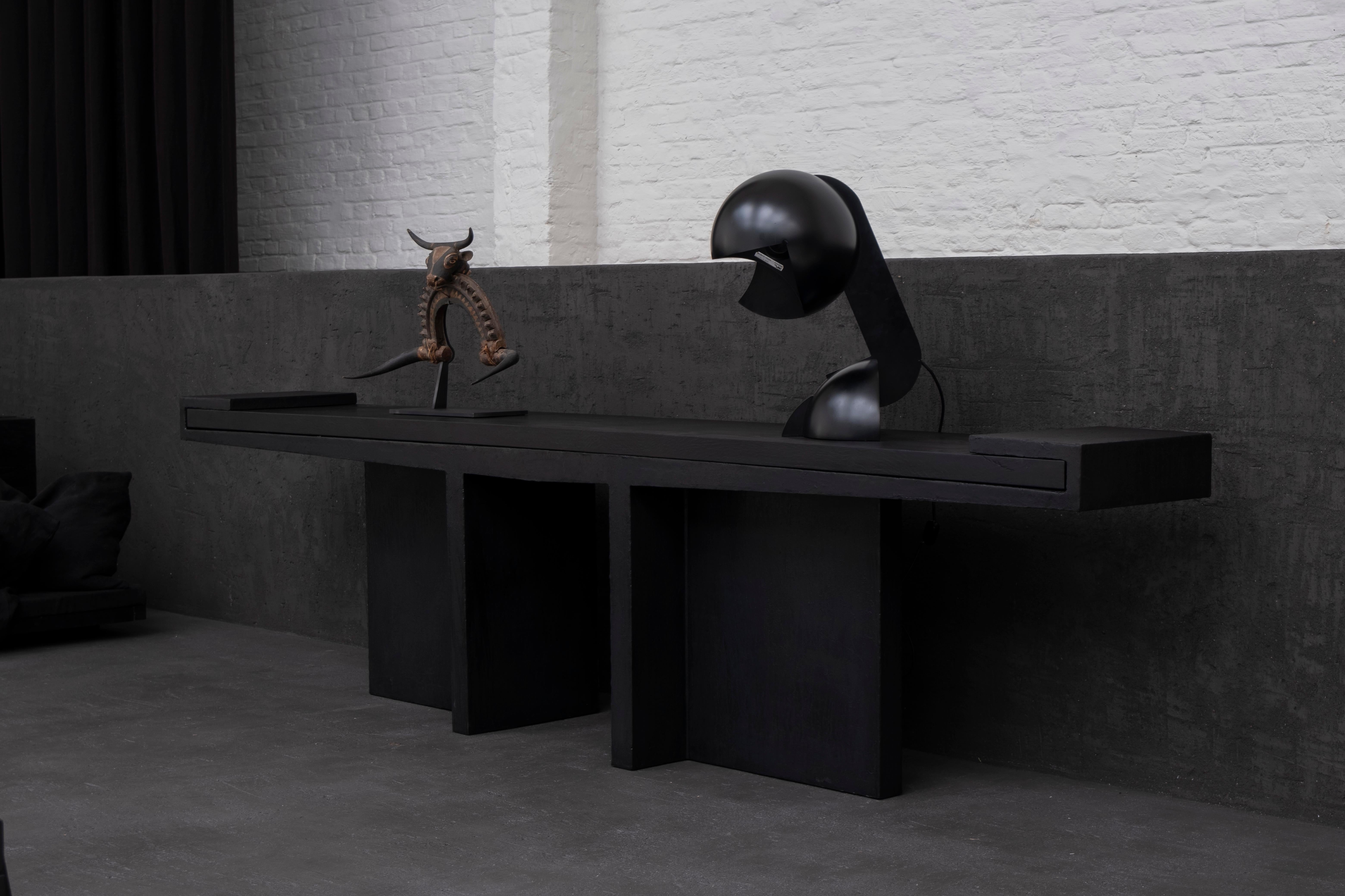 Steel console wood and steel 102024 Arno Declercq For Sale