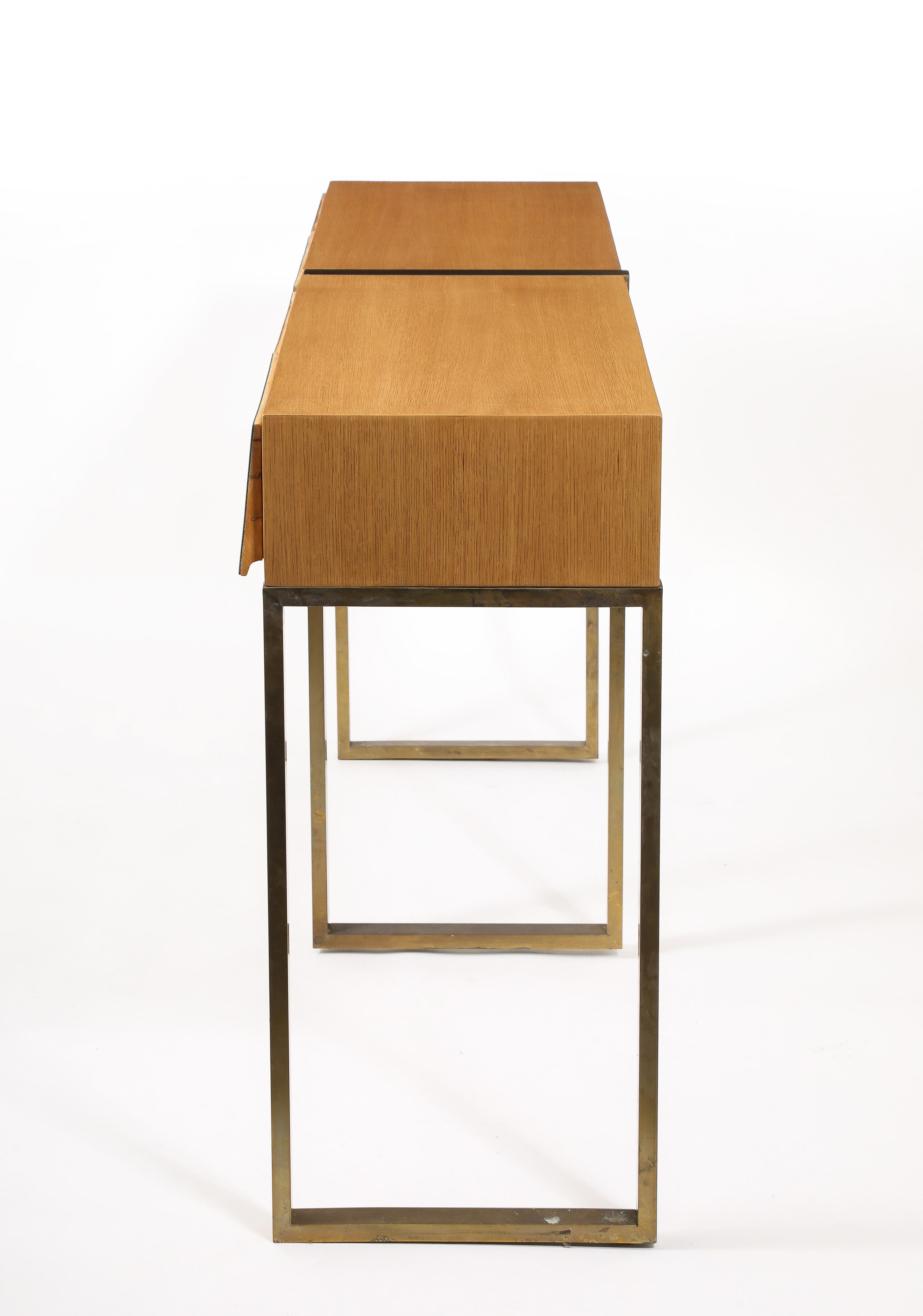 Consoles in the manner of Gio Ponti, Italy 1950's For Sale 6