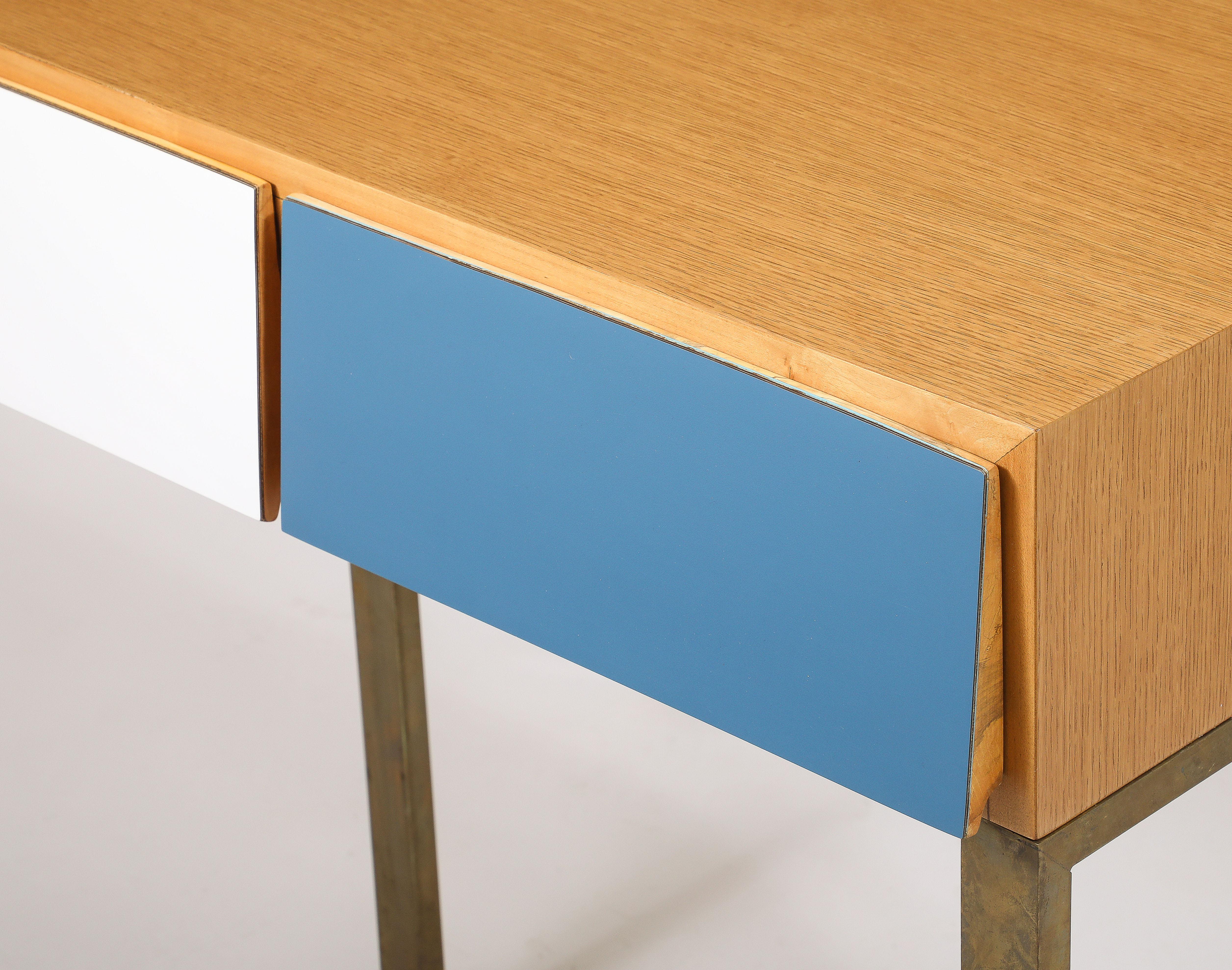 Italian Consoles in the manner of Gio Ponti, Italy 1950's For Sale