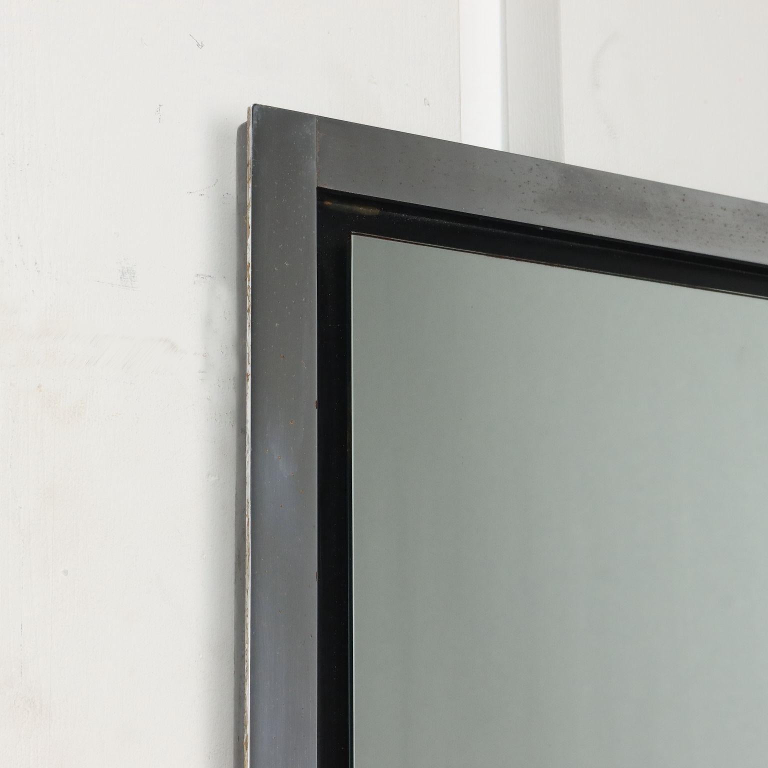 Italian Drawer Console Table with Mirror 1970s For Sale
