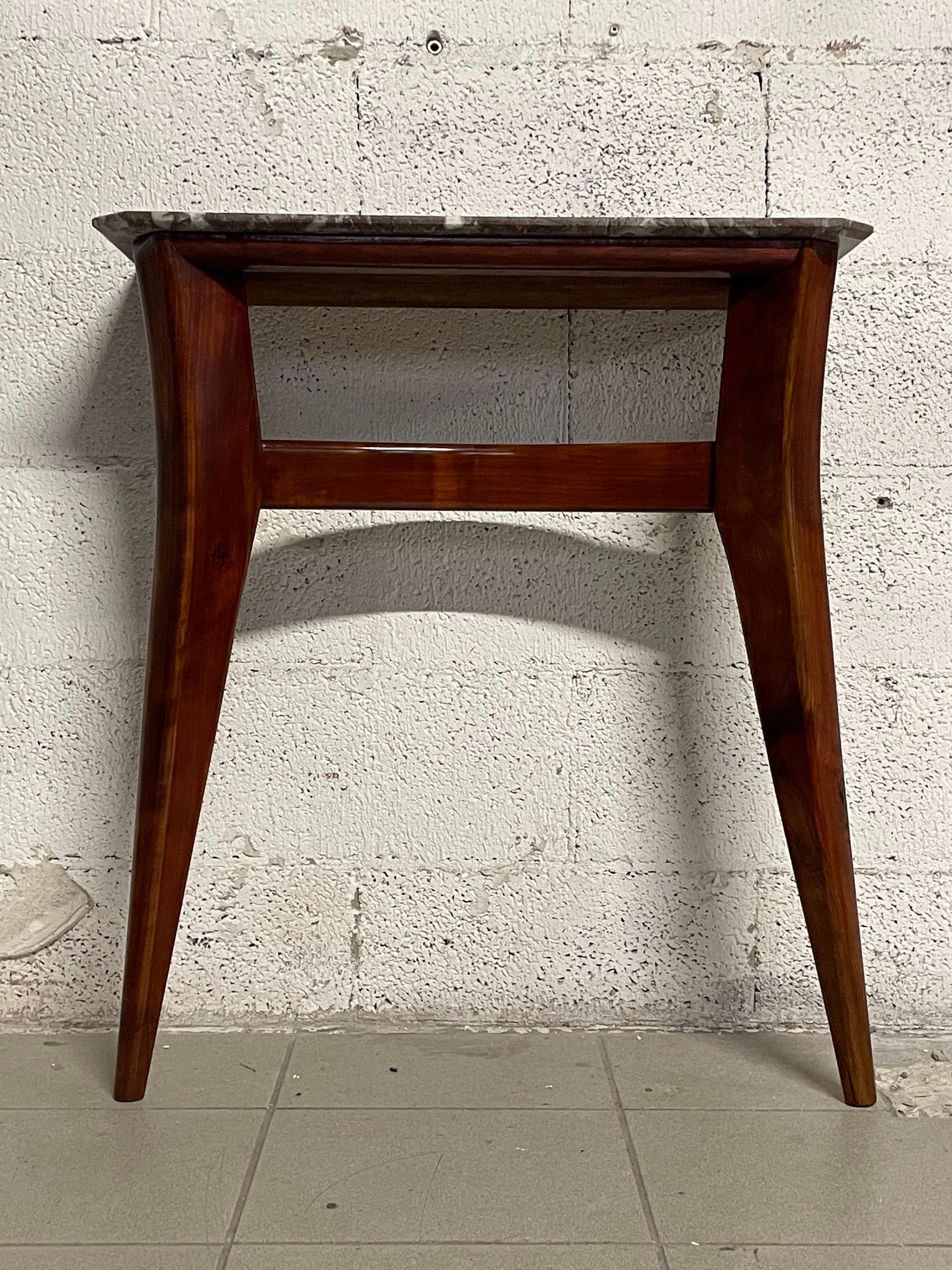1960s cherry wood console table 3
