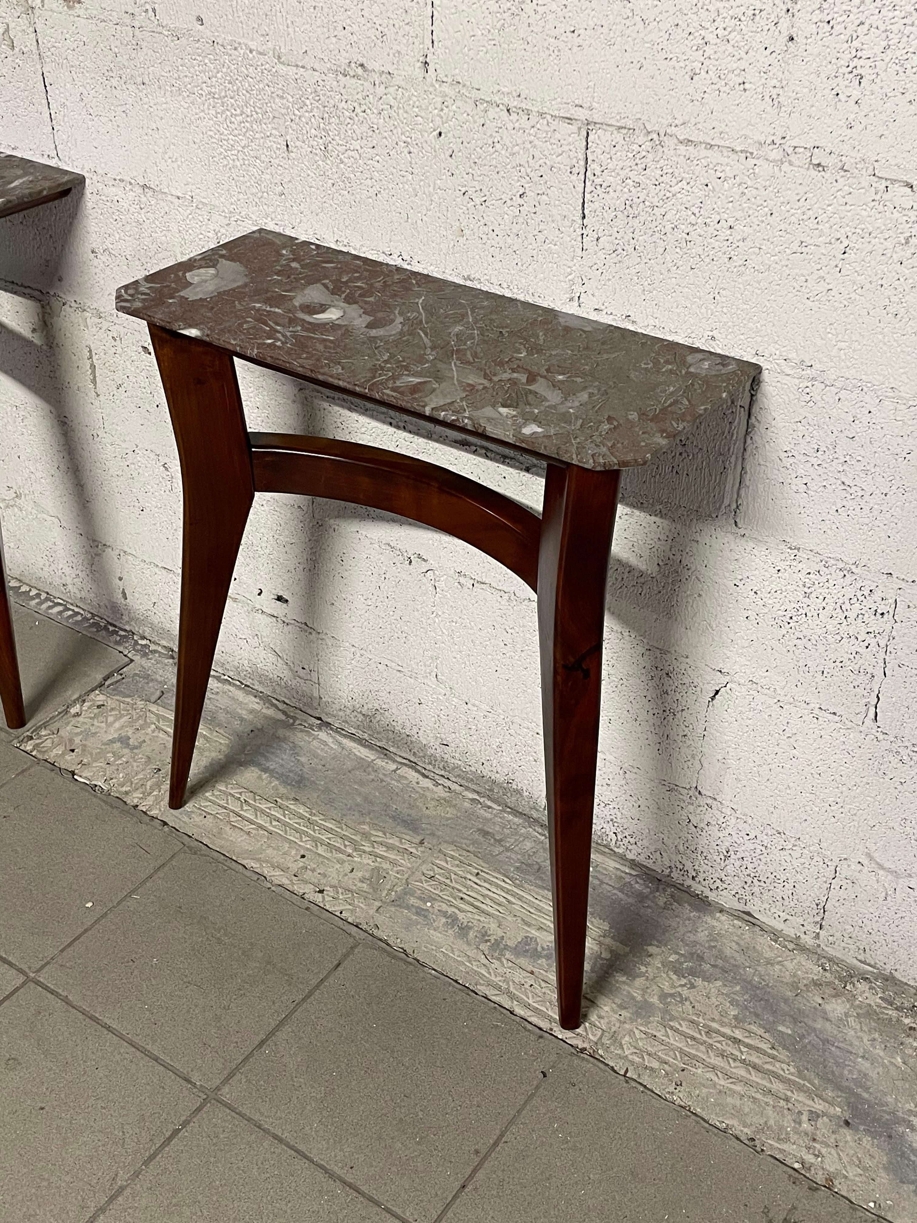 1960s cherry wood console table In Excellent Condition In SAN PIETRO MOSEZZO, NO