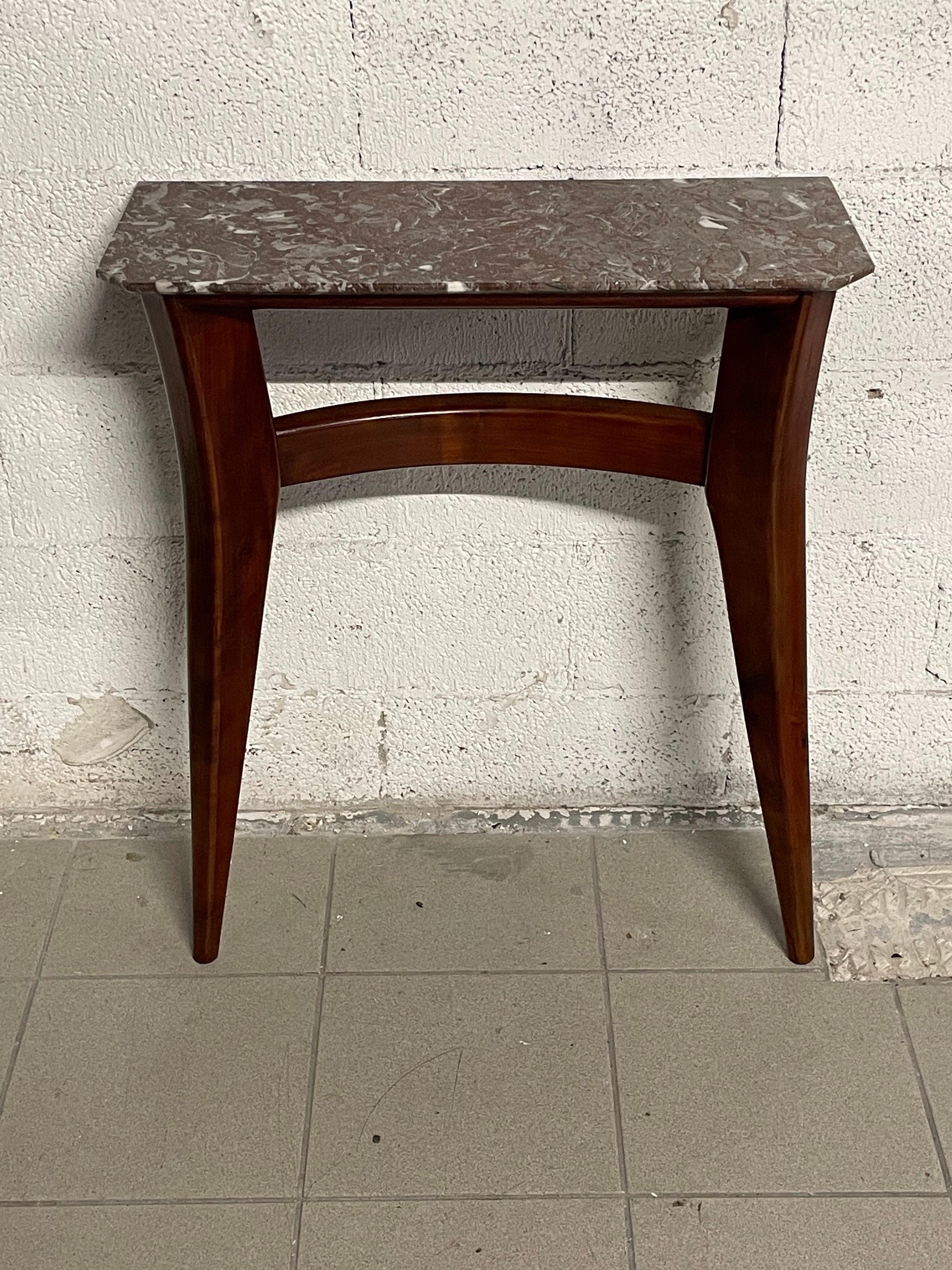 1960s cherry wood console table For Sale 2