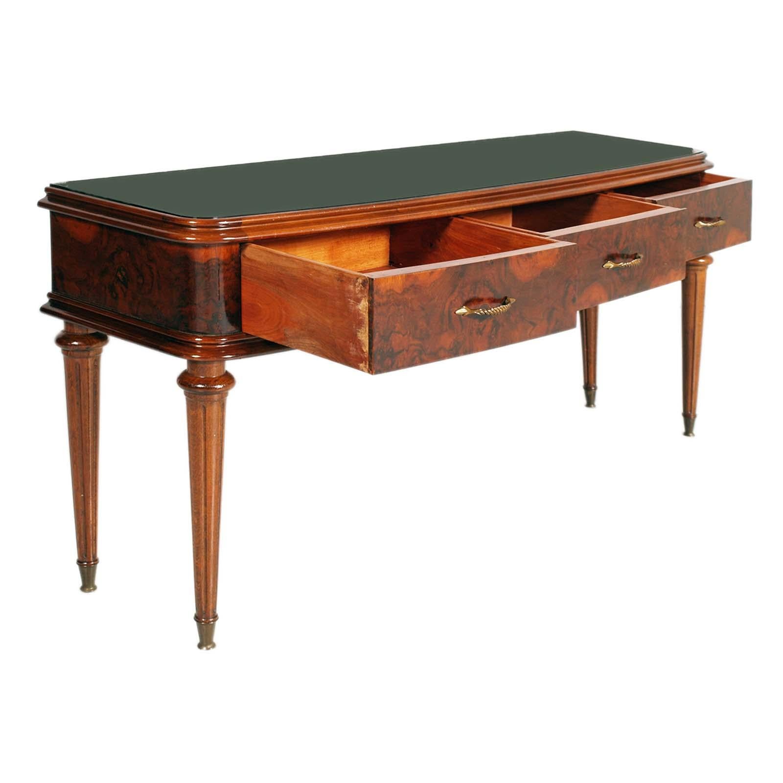 Italian Art Decò Console, Walnut Root by Paolo Buffa for Permanente Mobili Cantù in vendita