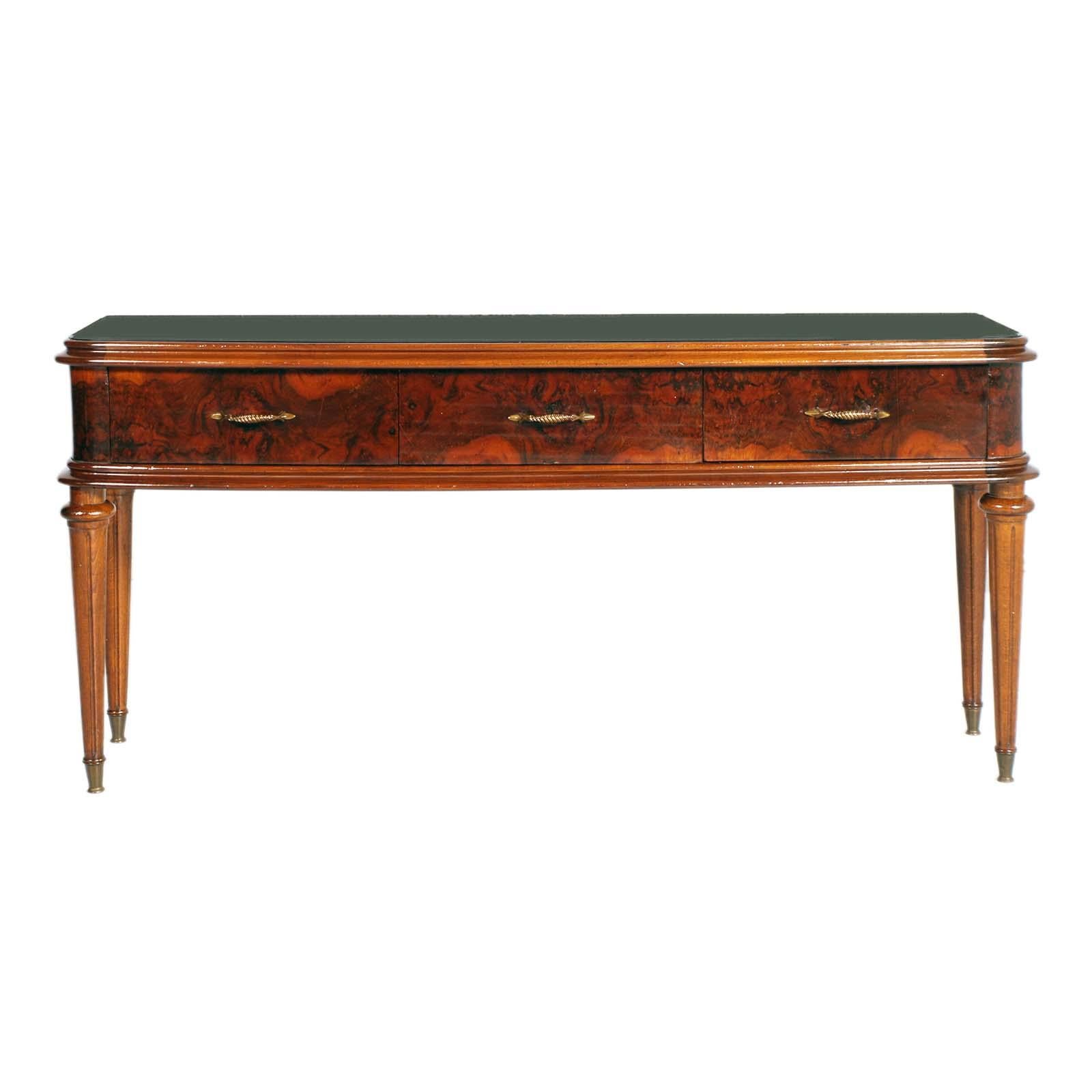 Mid-20th Century Art Decò Console, Walnut Root by Paolo Buffa for Permanente Mobili Cantù in vendita