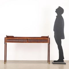 Console Table with Glass Top 1960s