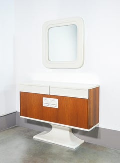 Consolle con specchiera, design Luigi SORMANI. Italia, Anni 70