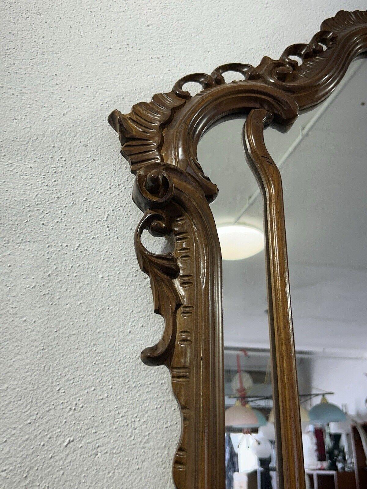 Table console avec miroir sculpté 1920 marbre Miroir ancien en vente 5