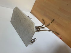 Wall console table with white marble base art deco style italy 1980s