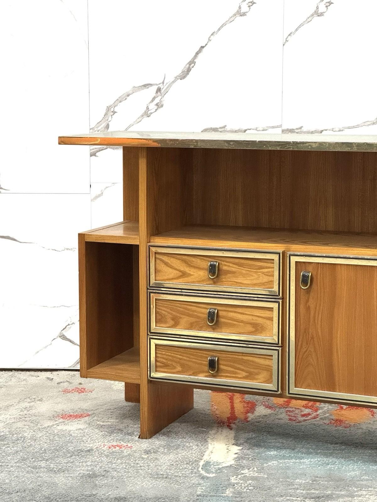 Consolle Design Scandinavo Geometrico Anni ‘70 In Legno Modernariato In condizioni ottime in vendita a Taranto, IT