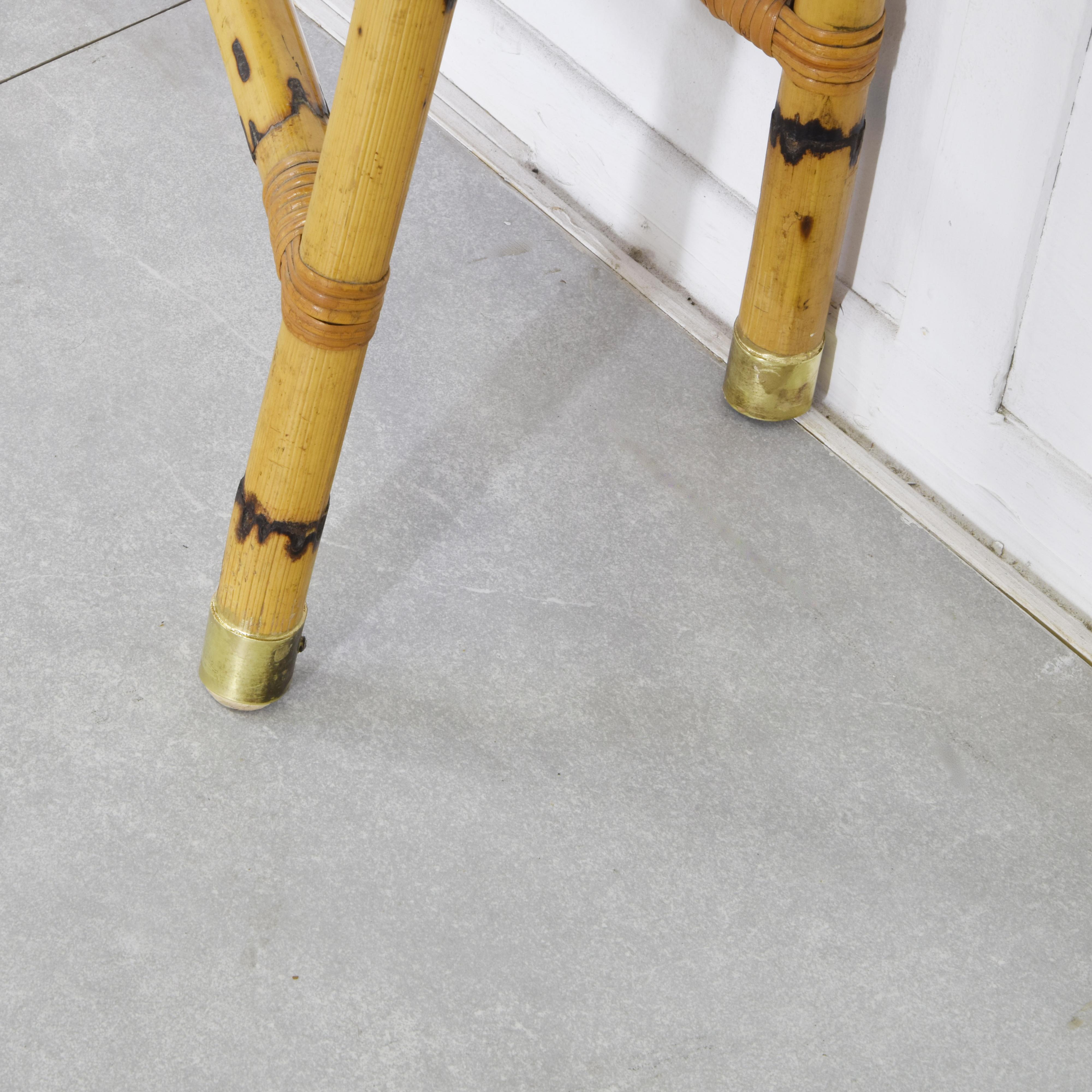 Consolle in bamboo midcentury 1960s. in vendita 3