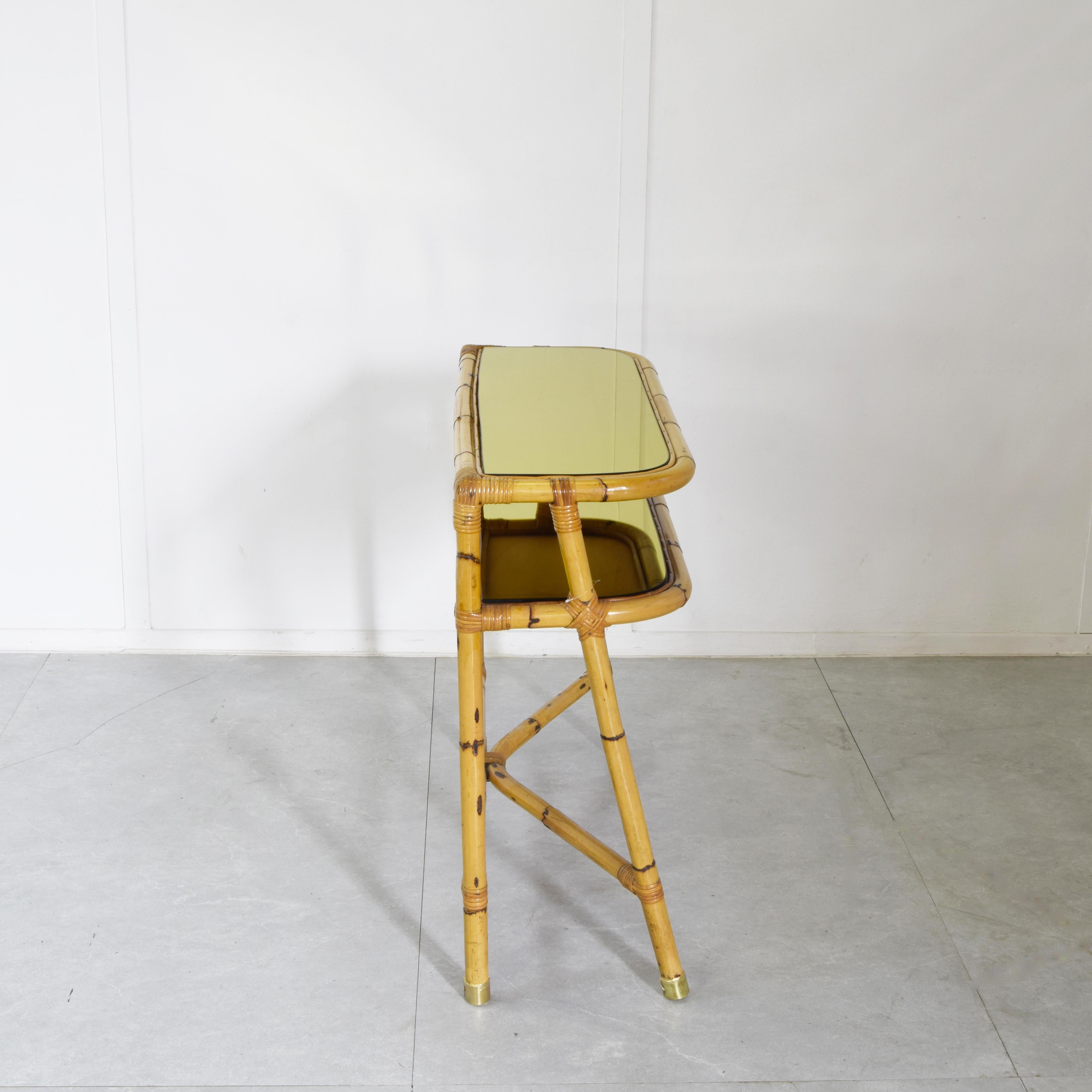 Mid-20th Century Consolle in bamboo midcentury 1960s. in vendita