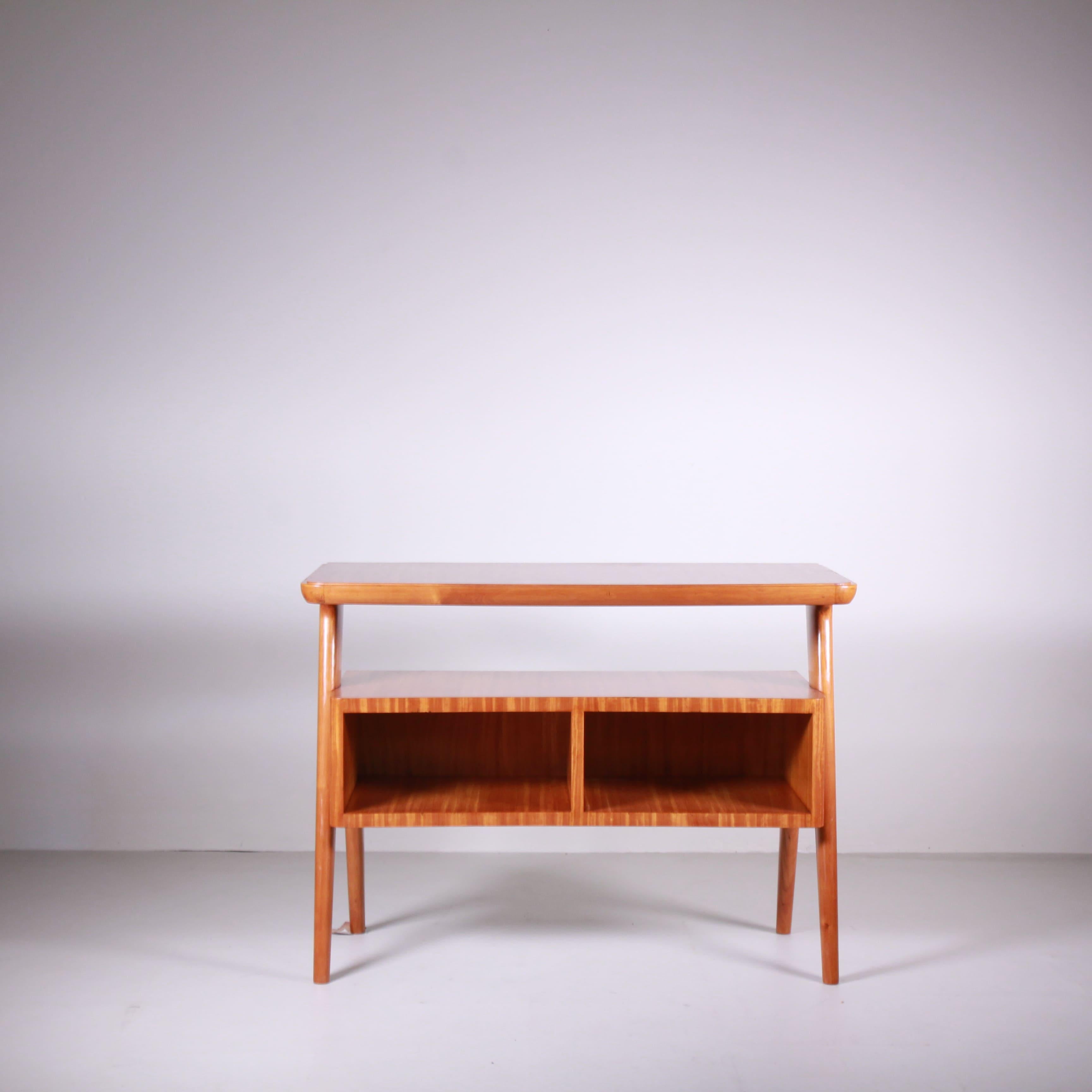 Mid-Century Modern Wooden console table with storage 1960 For Sale