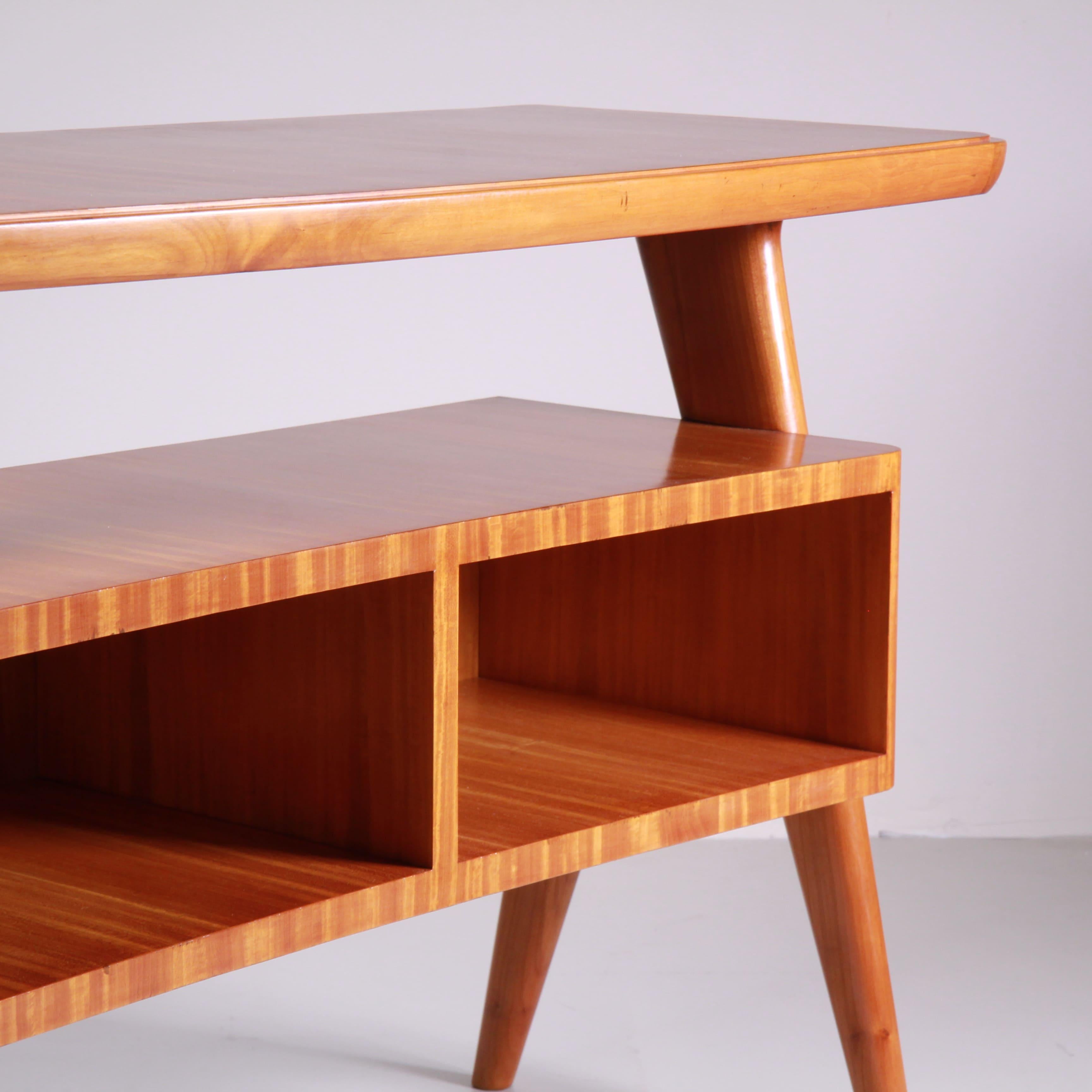 Wooden console table with storage 1960 For Sale 2