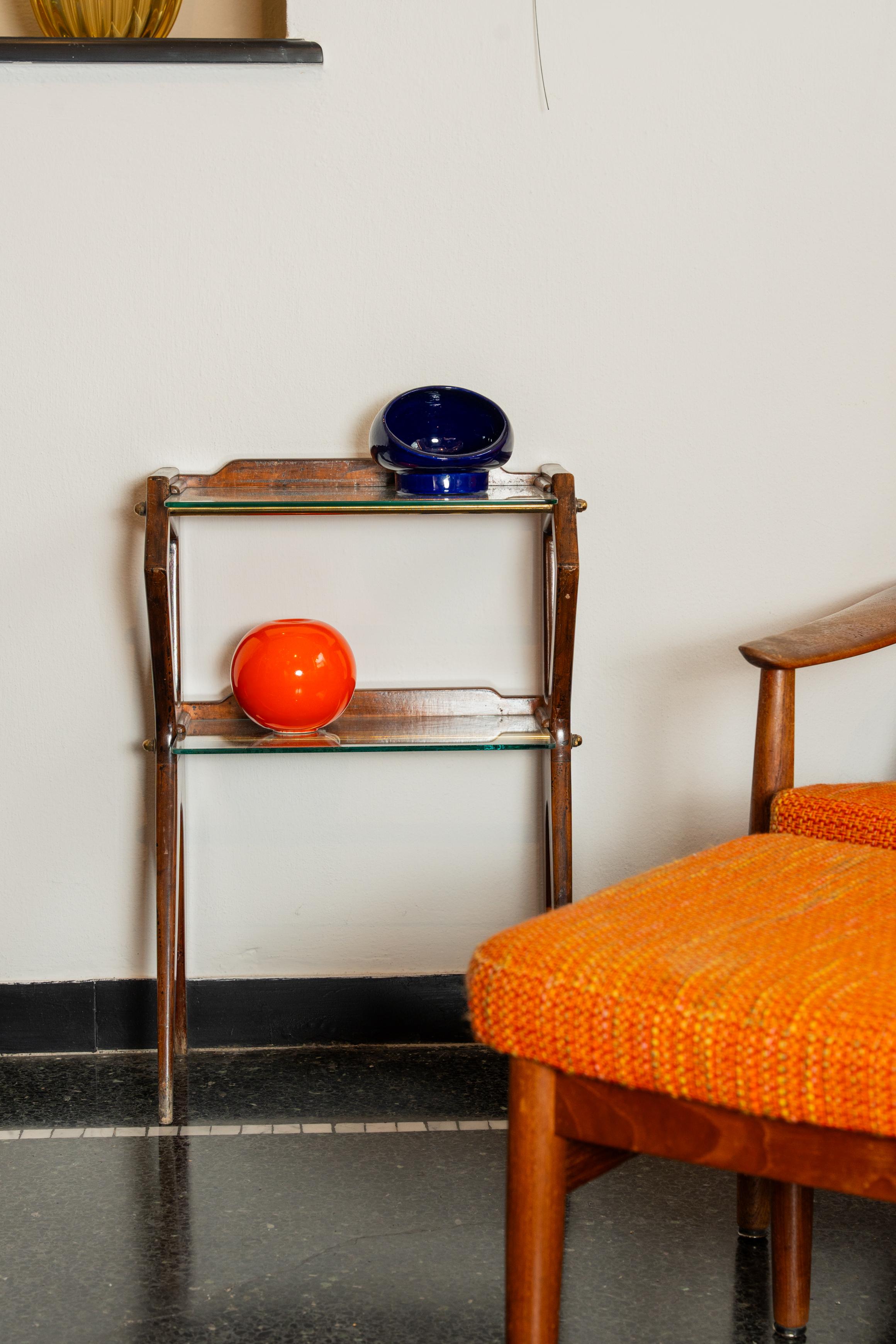 Mid-Century moderno Consolle in legno e vetro di Ico Parisi, Italia, anni '50 in vendita