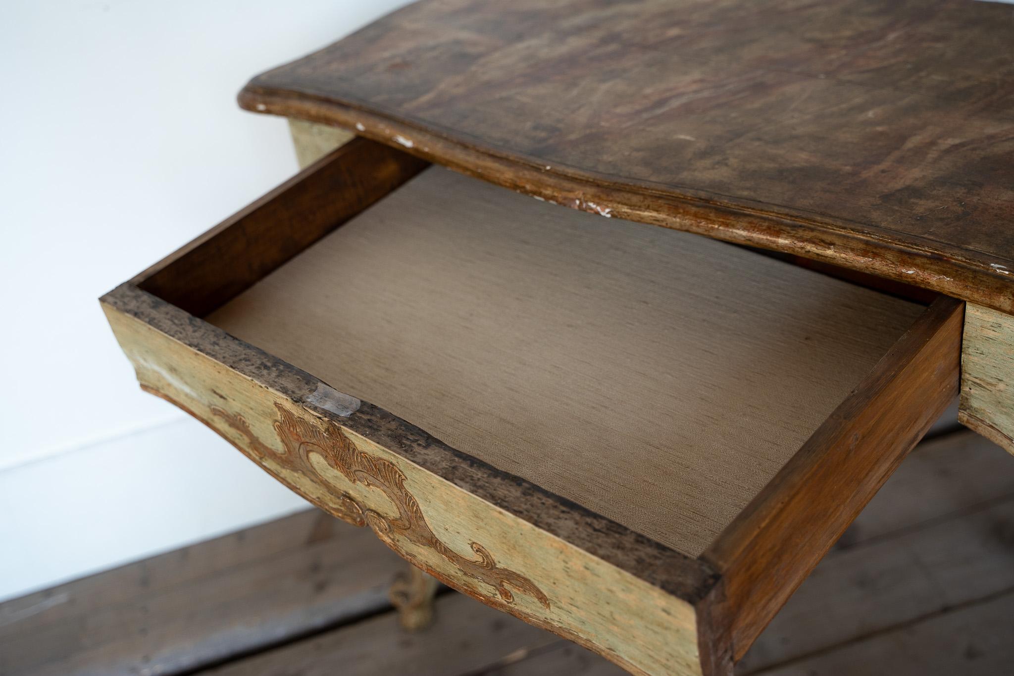 Lacquered wood console table Louis Philippe era For Sale 6