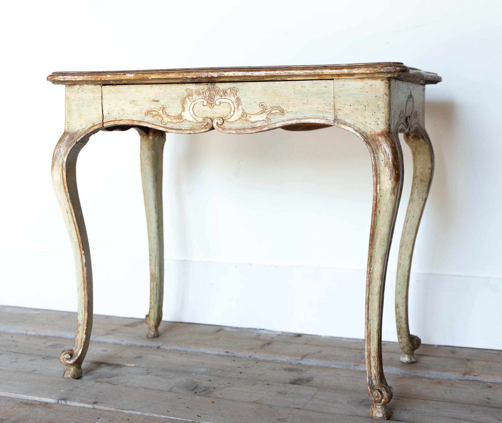 Italian Lacquered wood console table Louis Philippe era For Sale