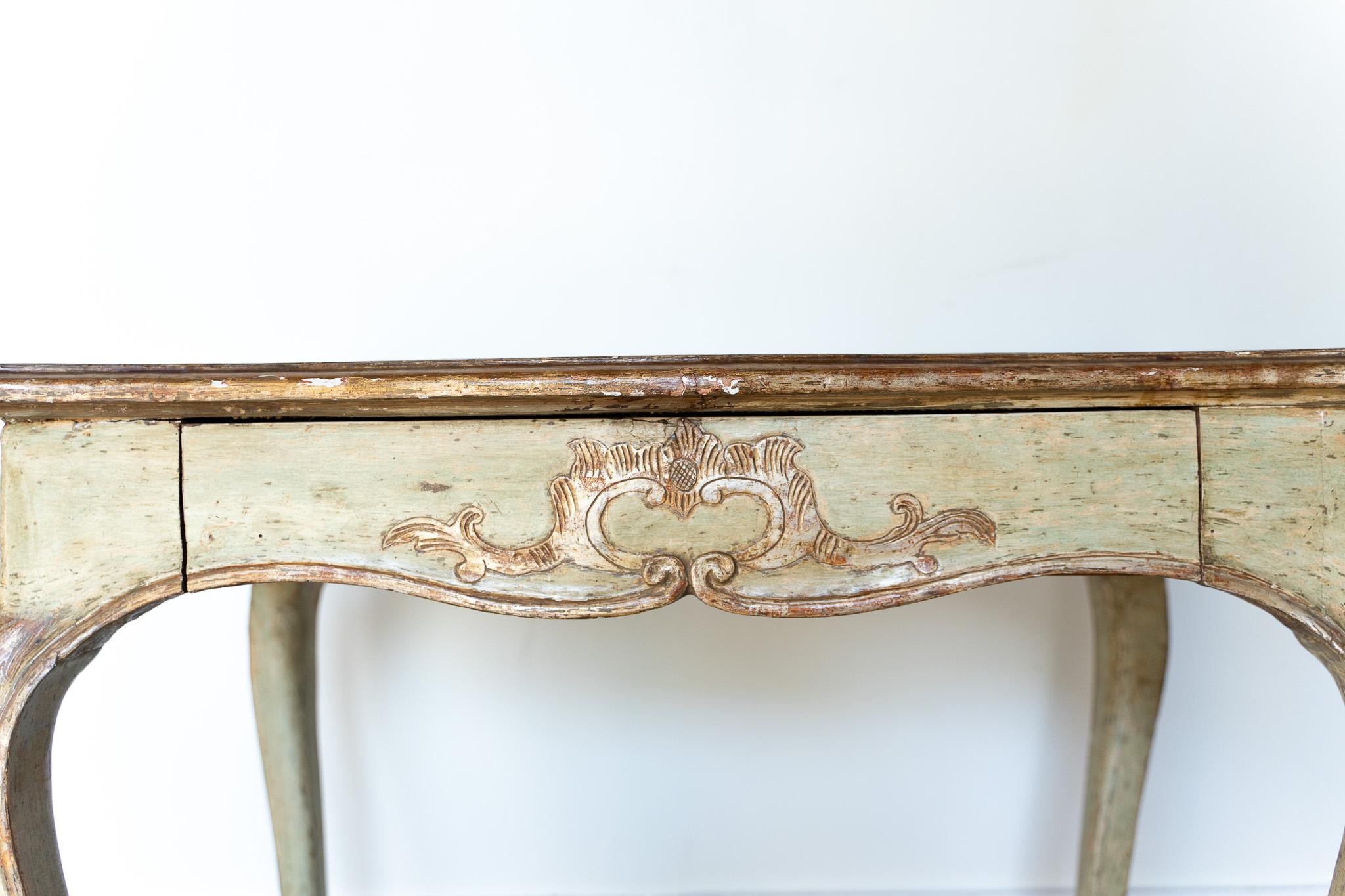 Lacquered wood console table Louis Philippe era In Good Condition For Sale In Badia Polesine, RO