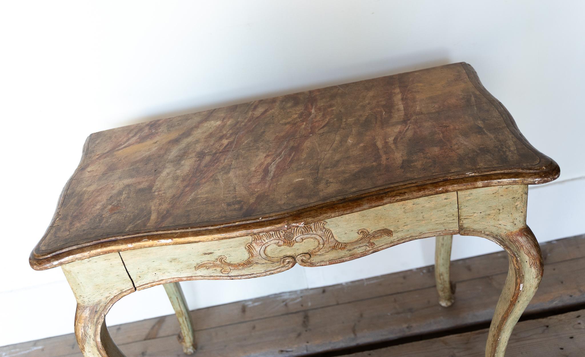 Mid-19th Century Lacquered wood console table Louis Philippe era For Sale