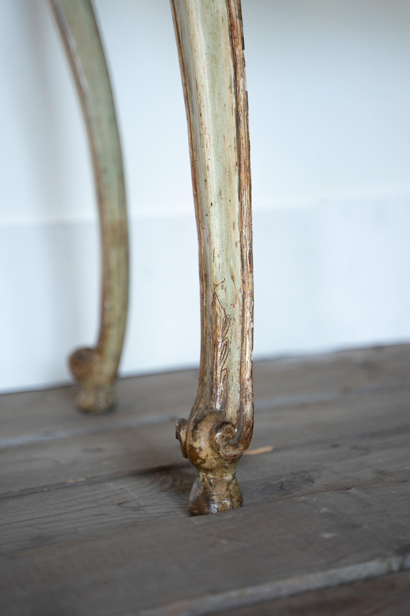 Poplar Lacquered wood console table Louis Philippe era For Sale