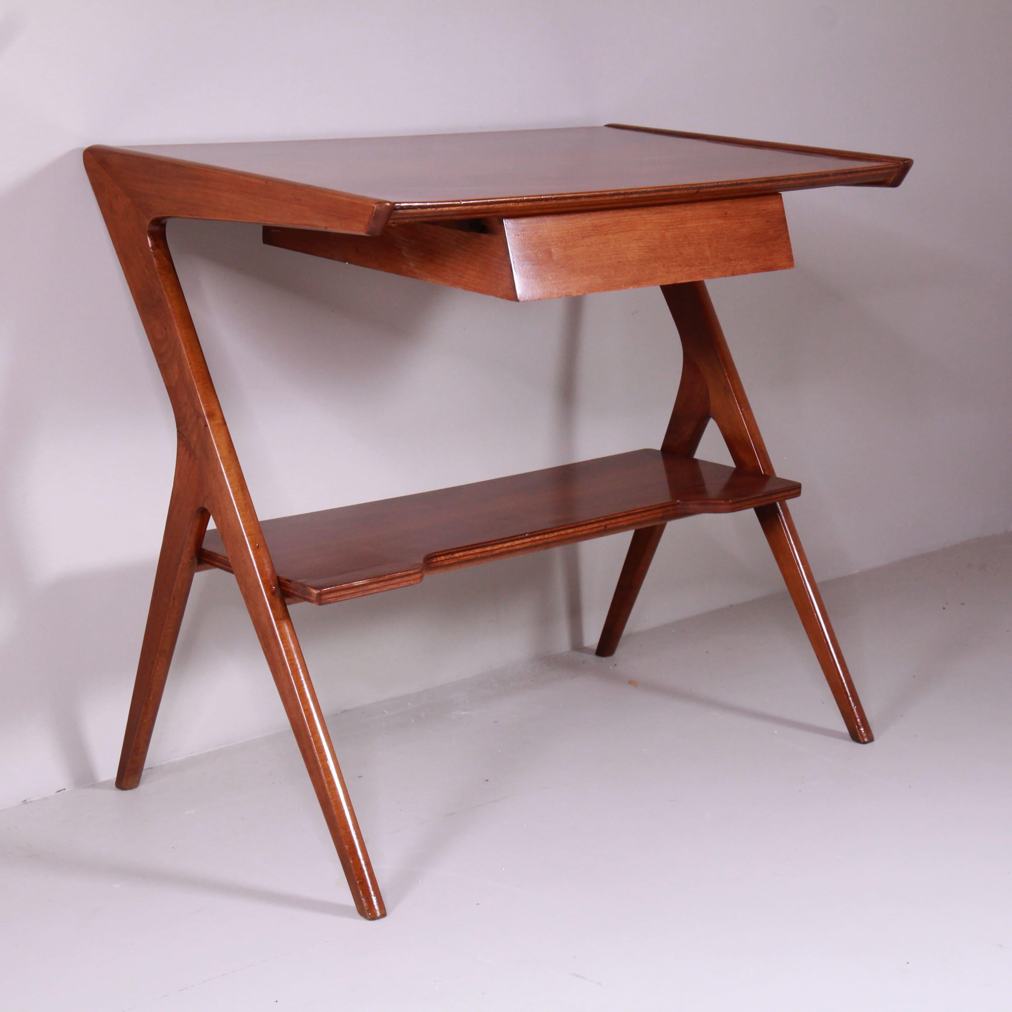 Wooden console table, mid-century, 1950s For Sale 1