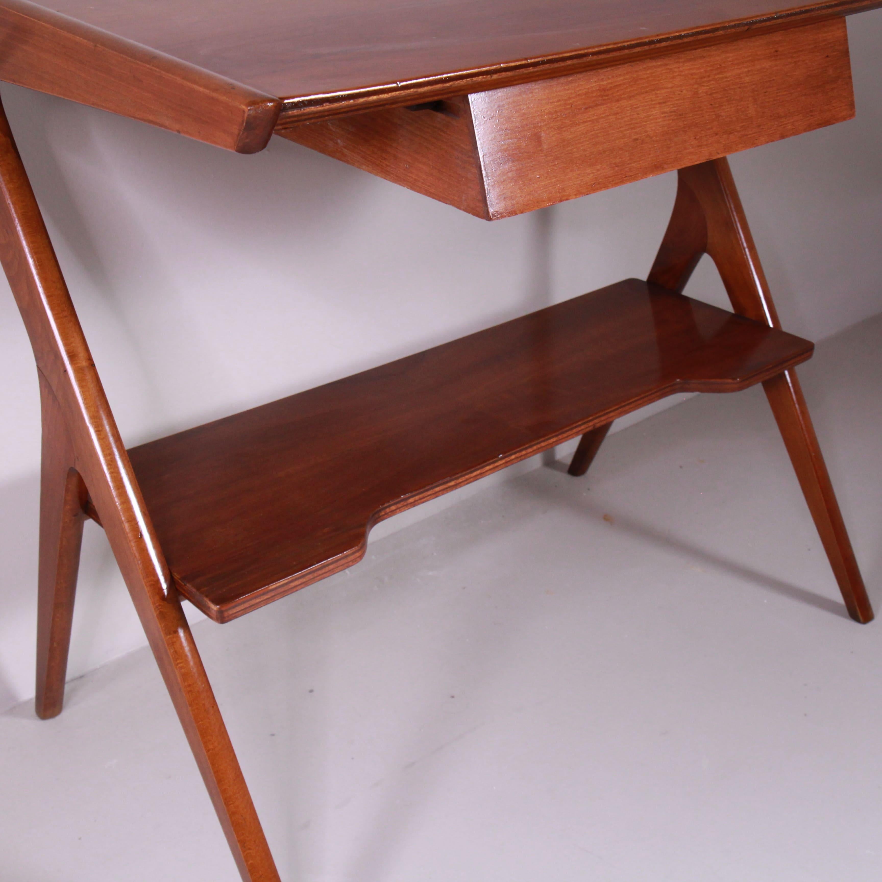 Wooden console table, mid-century, 1950s For Sale 2