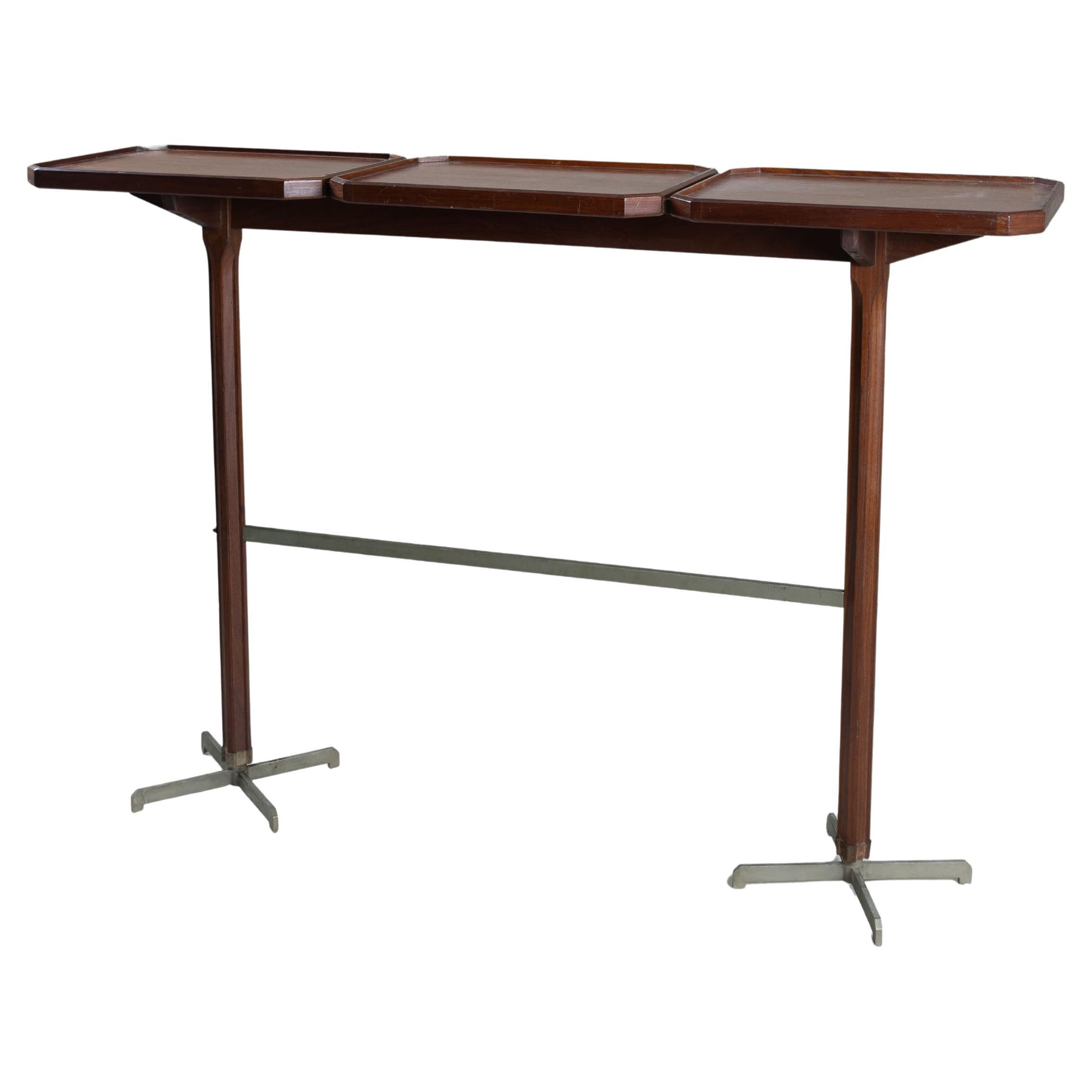 Consolle in palissandro, manifattura italiana, 1960