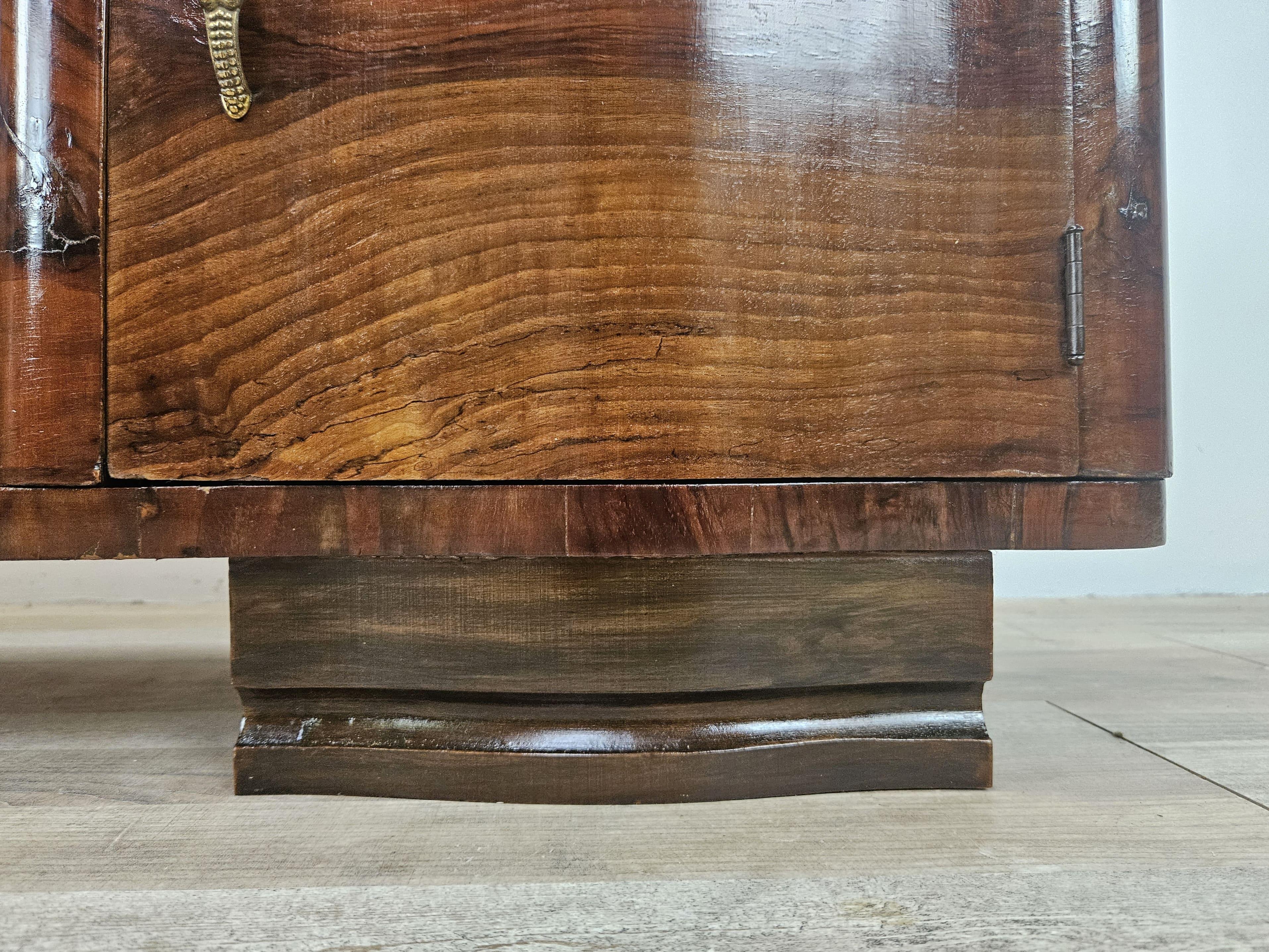 Art Deco mahogany burl console table with drawers 20th century For Sale 13
