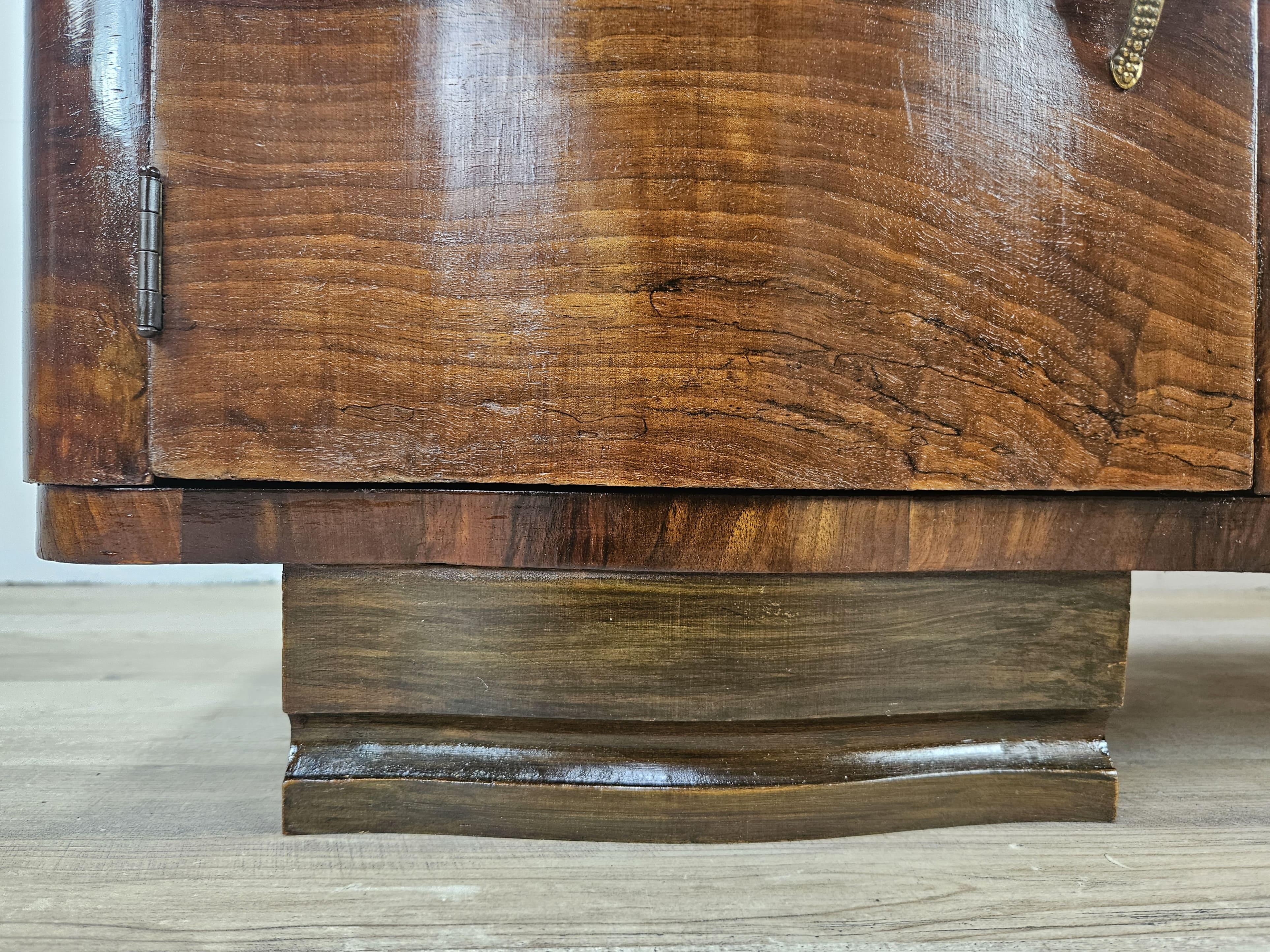 Art Deco mahogany burl console table with drawers 20th century For Sale 14