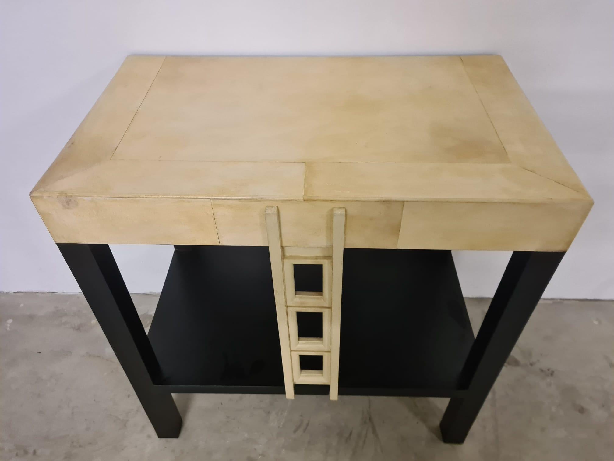 90' lacquered console table For Sale 5