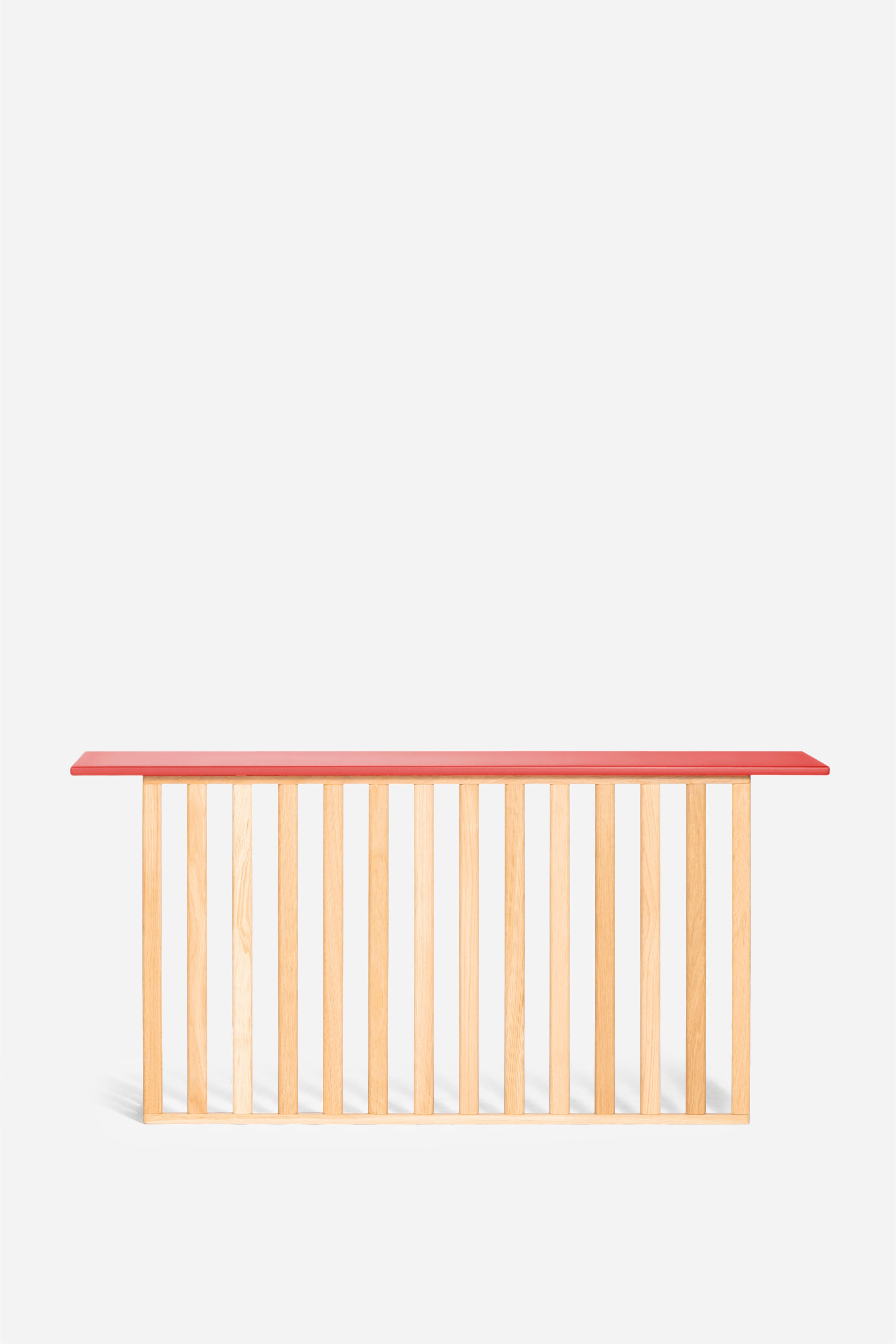 Modern Console table, writing desk, makeup top with wooden legs and MDF shelf For Sale