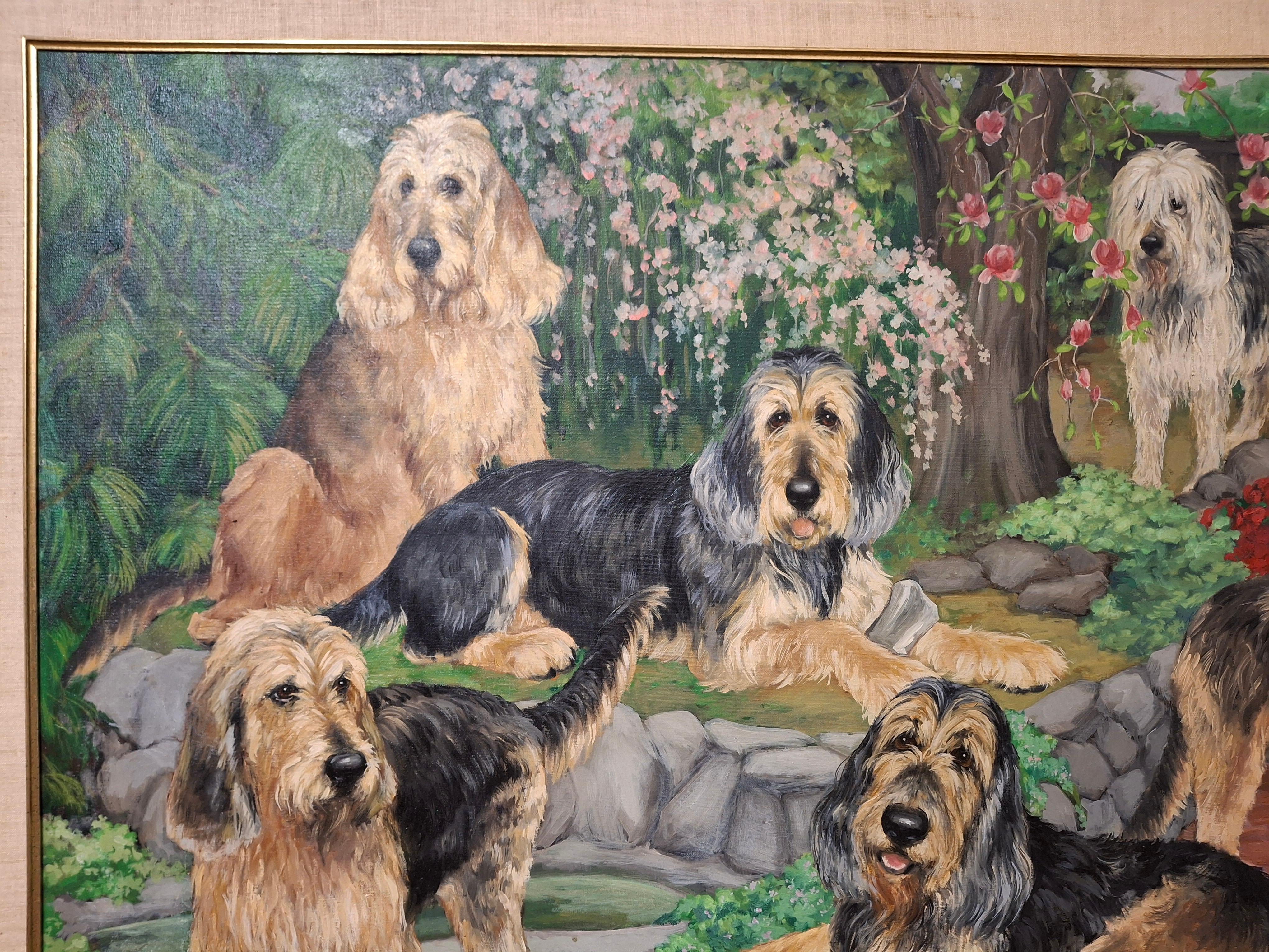 Otterhound-Porträtgemälde von Constance Coleman im Angebot 1