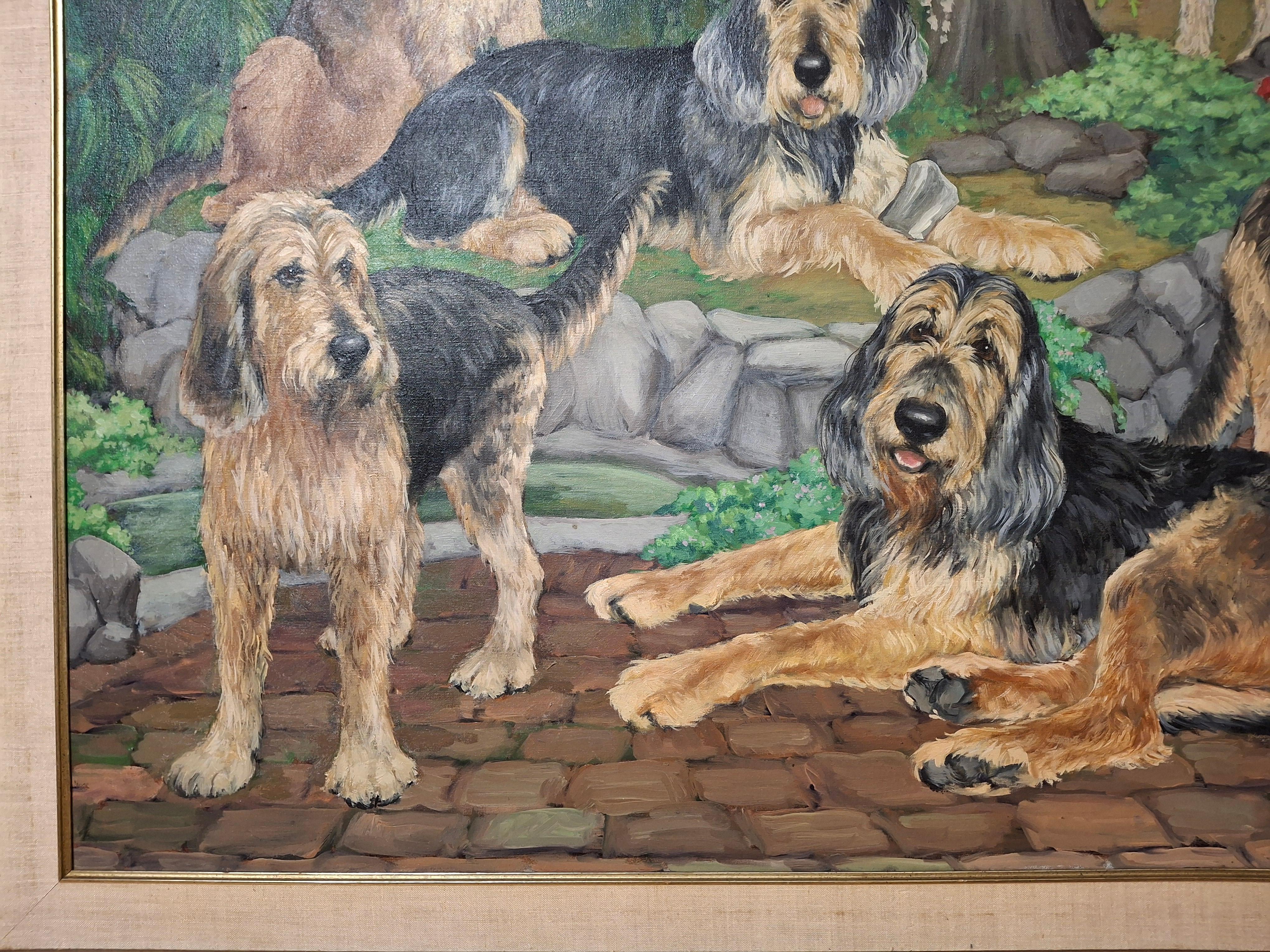 Otterhound-Porträtgemälde von Constance Coleman im Angebot 2