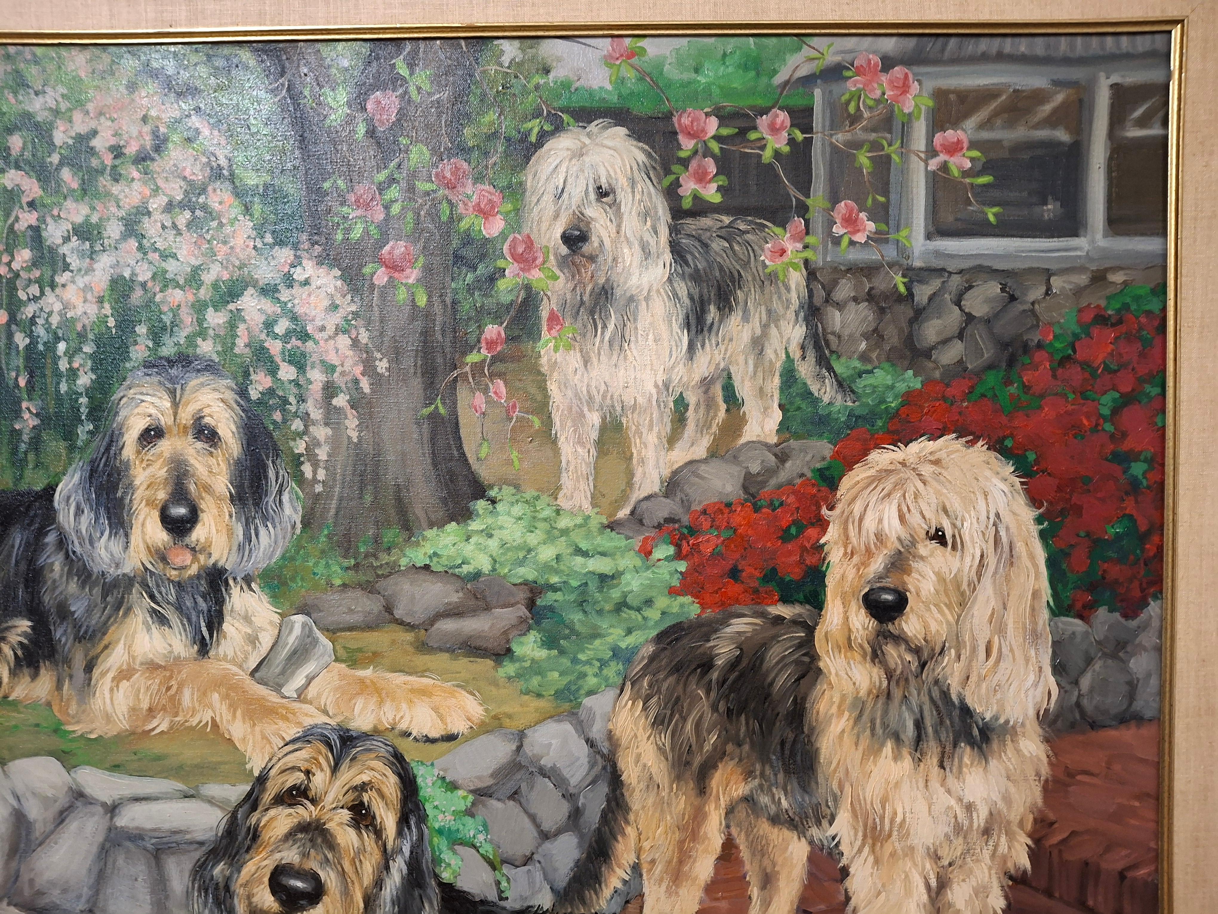 Otterhound-Porträtgemälde von Constance Coleman im Angebot 3