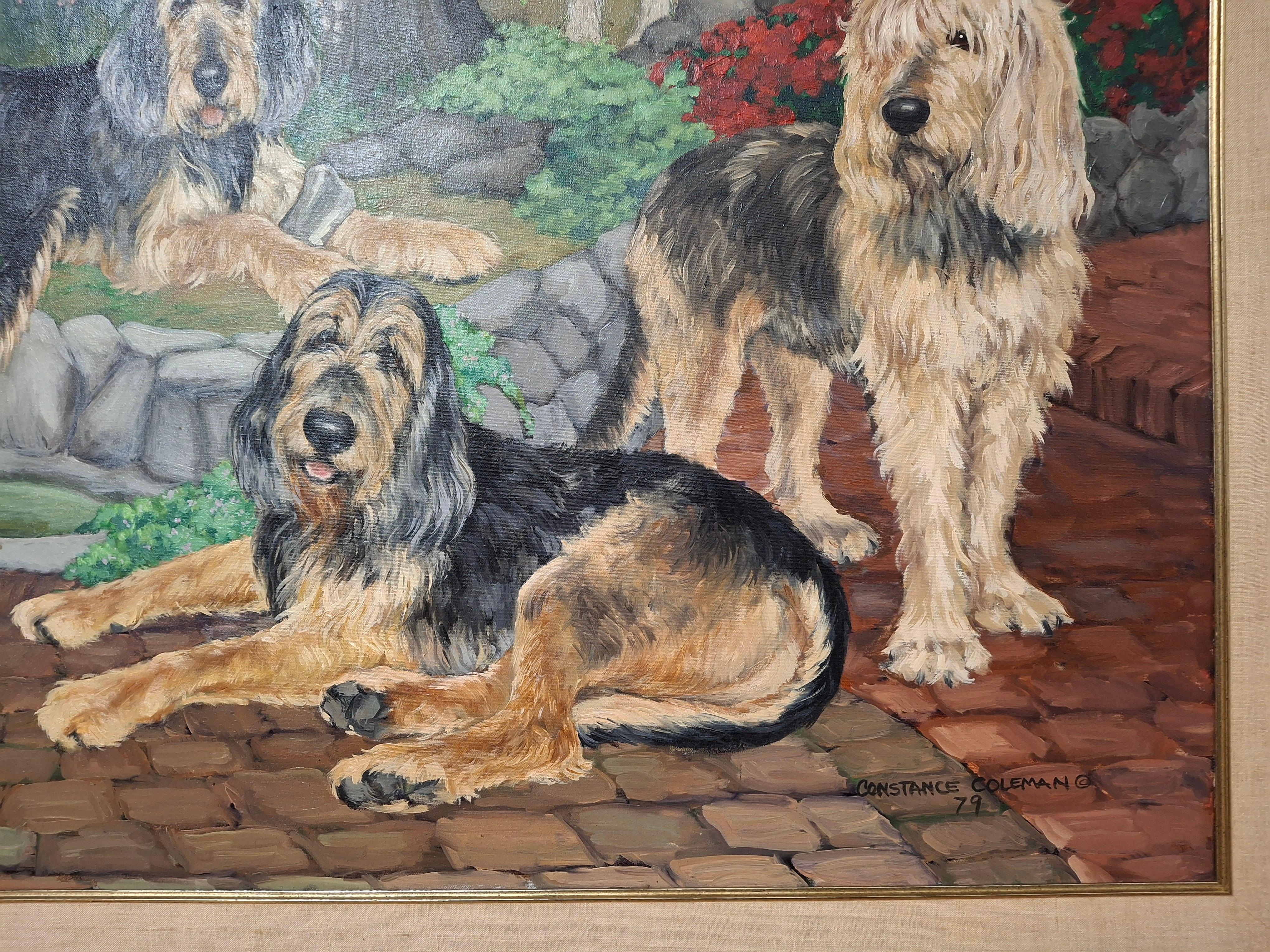 Otterhound-Porträtgemälde von Constance Coleman im Angebot 4