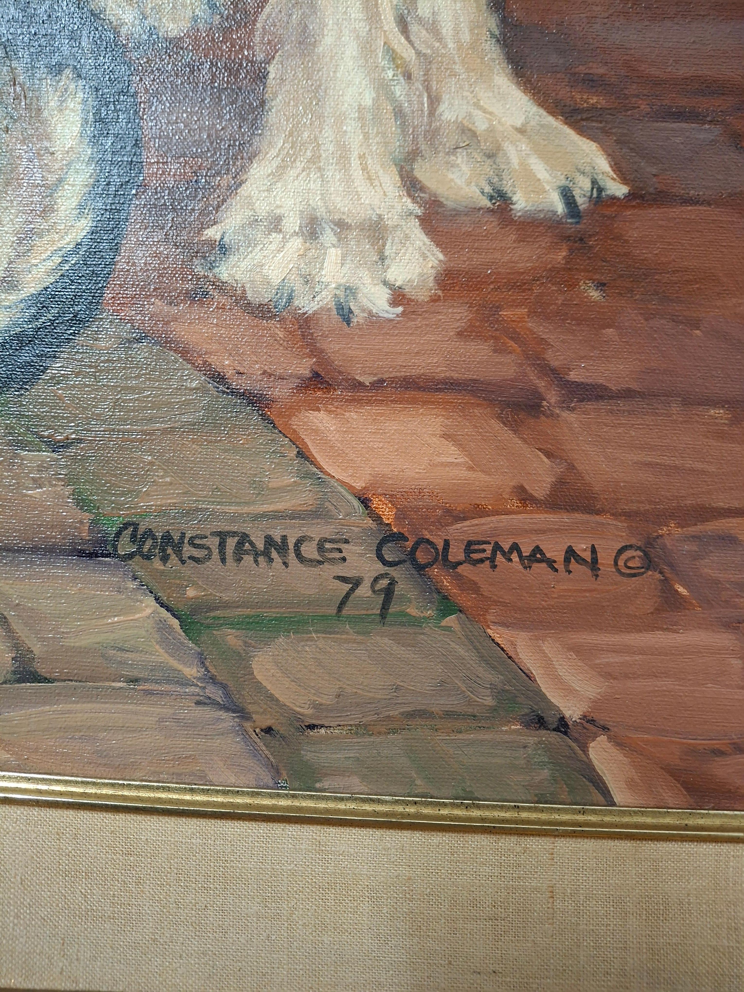 Otterhound-Porträtgemälde von Constance Coleman im Angebot 5