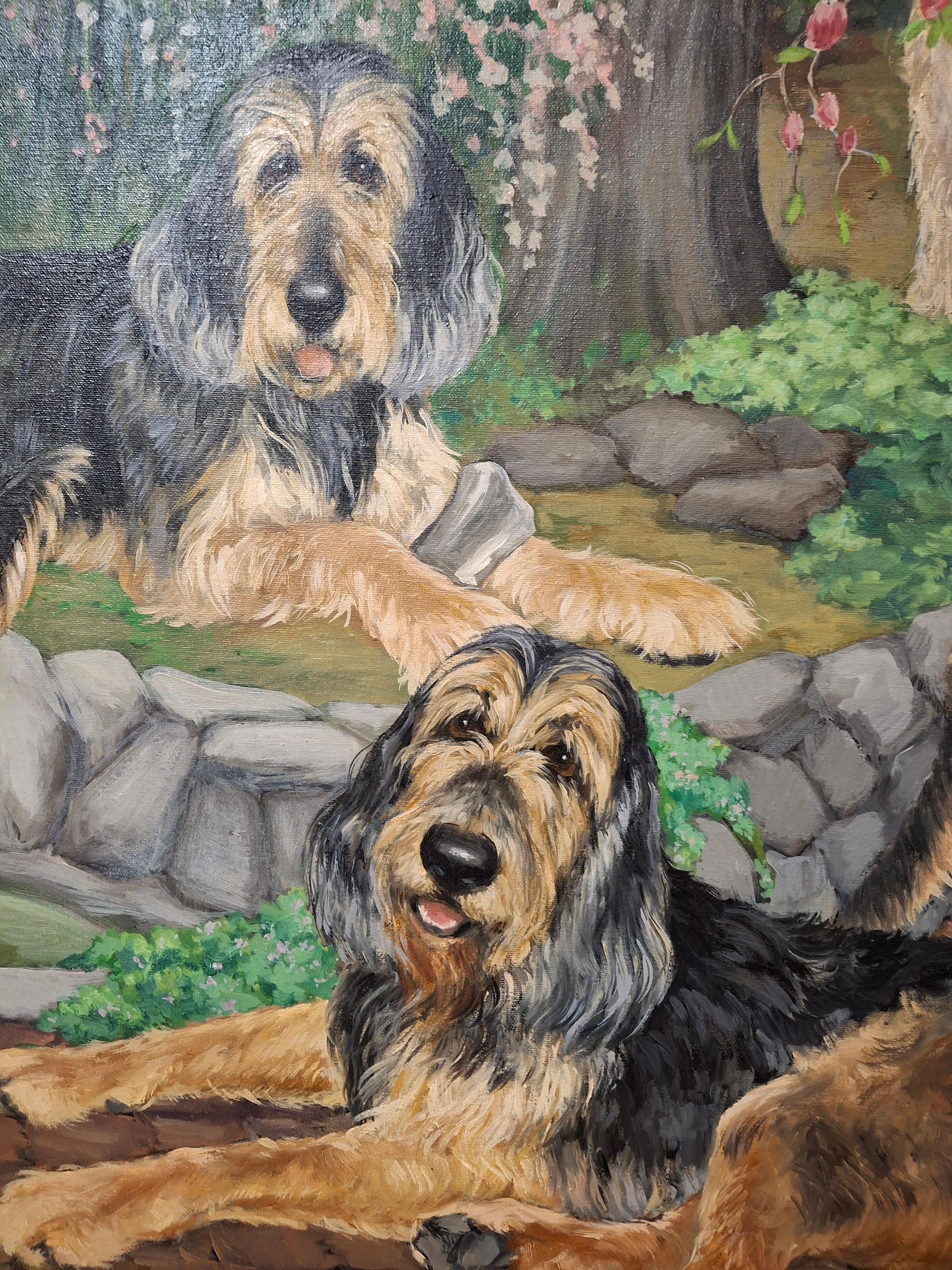 Otterhound-Porträtgemälde von Constance Coleman im Angebot 6