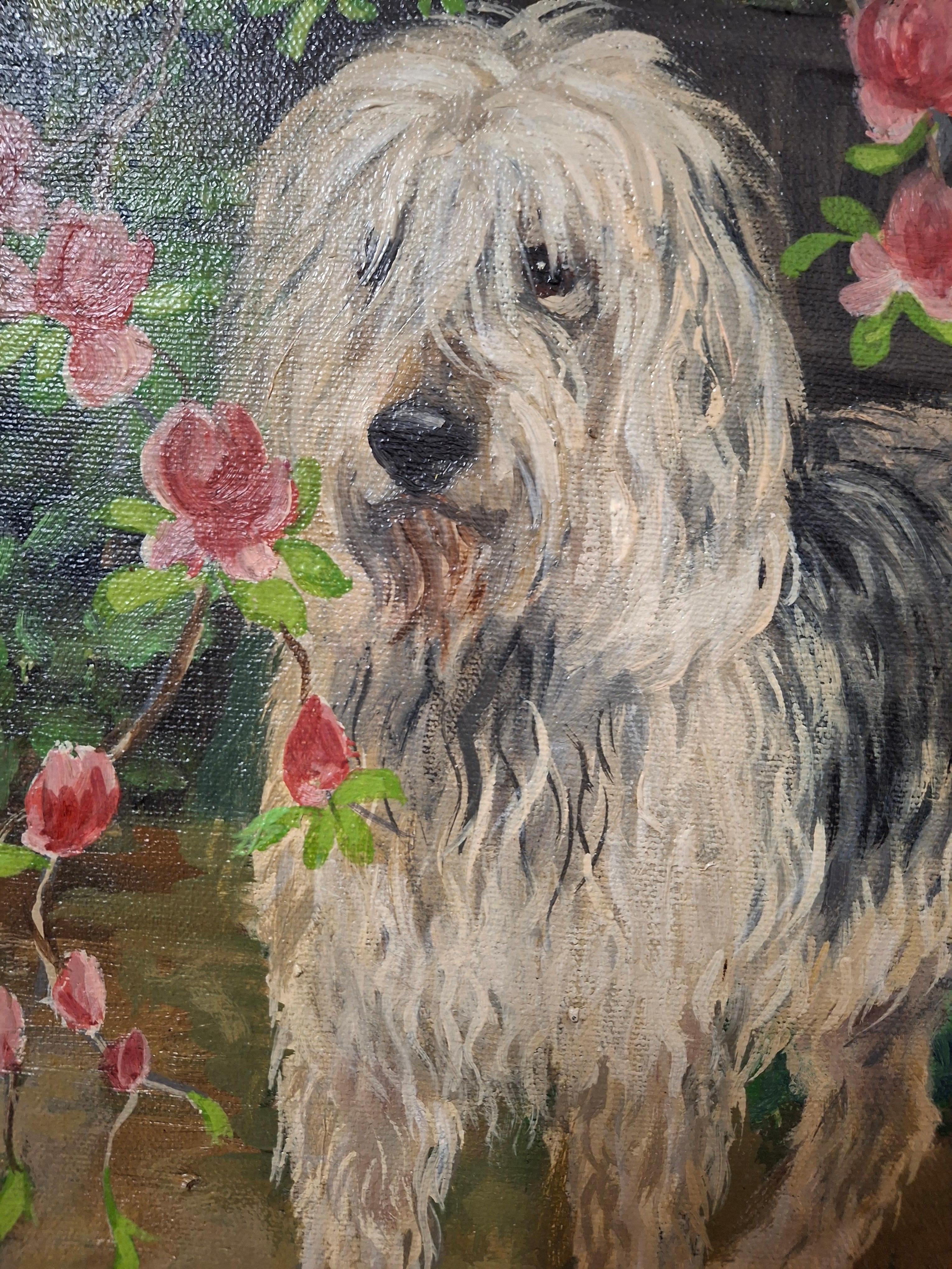 Otterhound-Porträtgemälde von Constance Coleman im Angebot 7