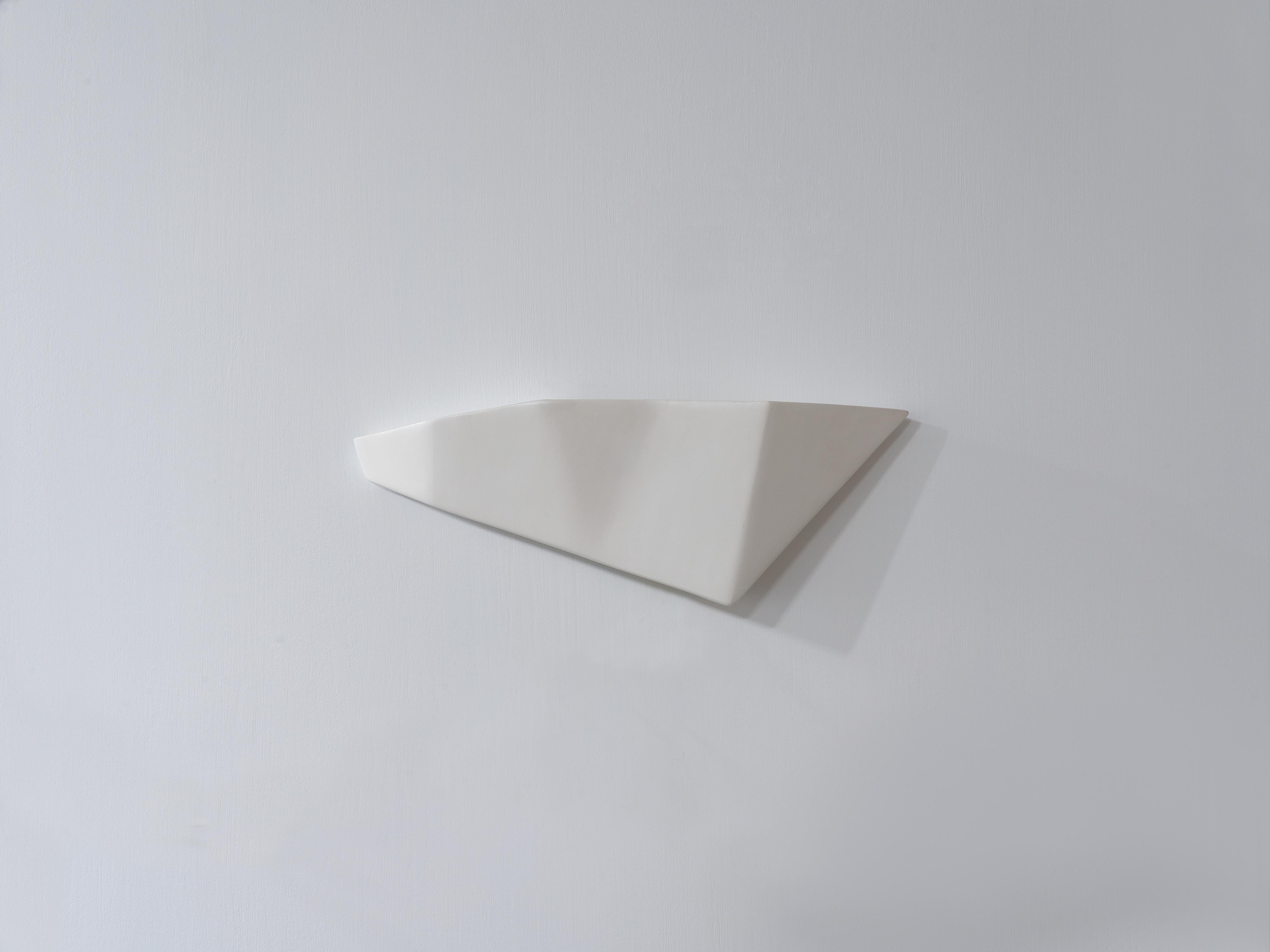 Hand-Crafted Constance Contemporary Wall Sconce, Wall Light in White Plaster Finish, Benediko For Sale