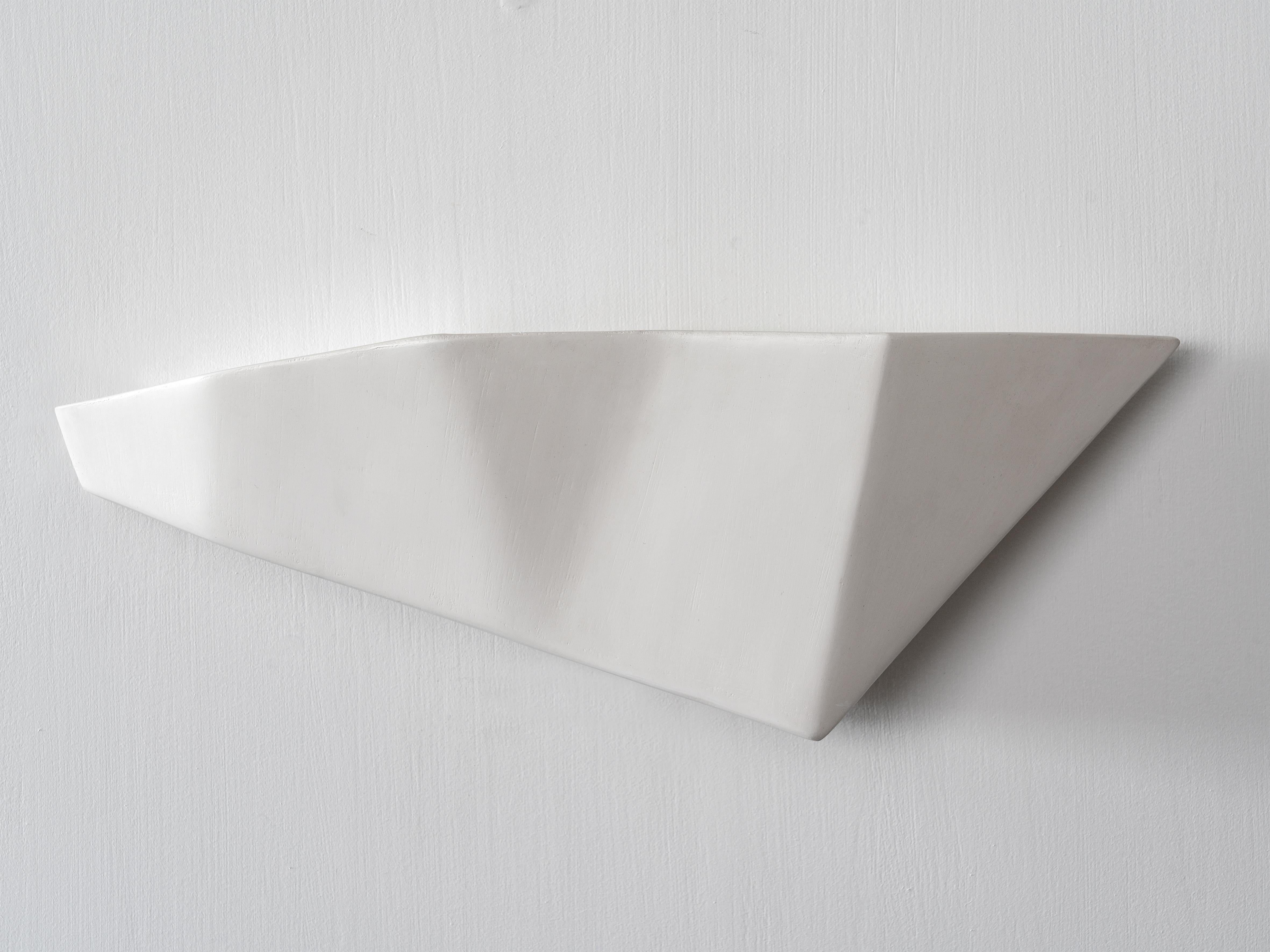 German Constance Contemporary Wall Sconce, Wall Light in White Plaster Finish, Benediko For Sale