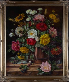 Constance Cooper SWA FRSA (1905-1998) - 20th Century Oil, September Flowers